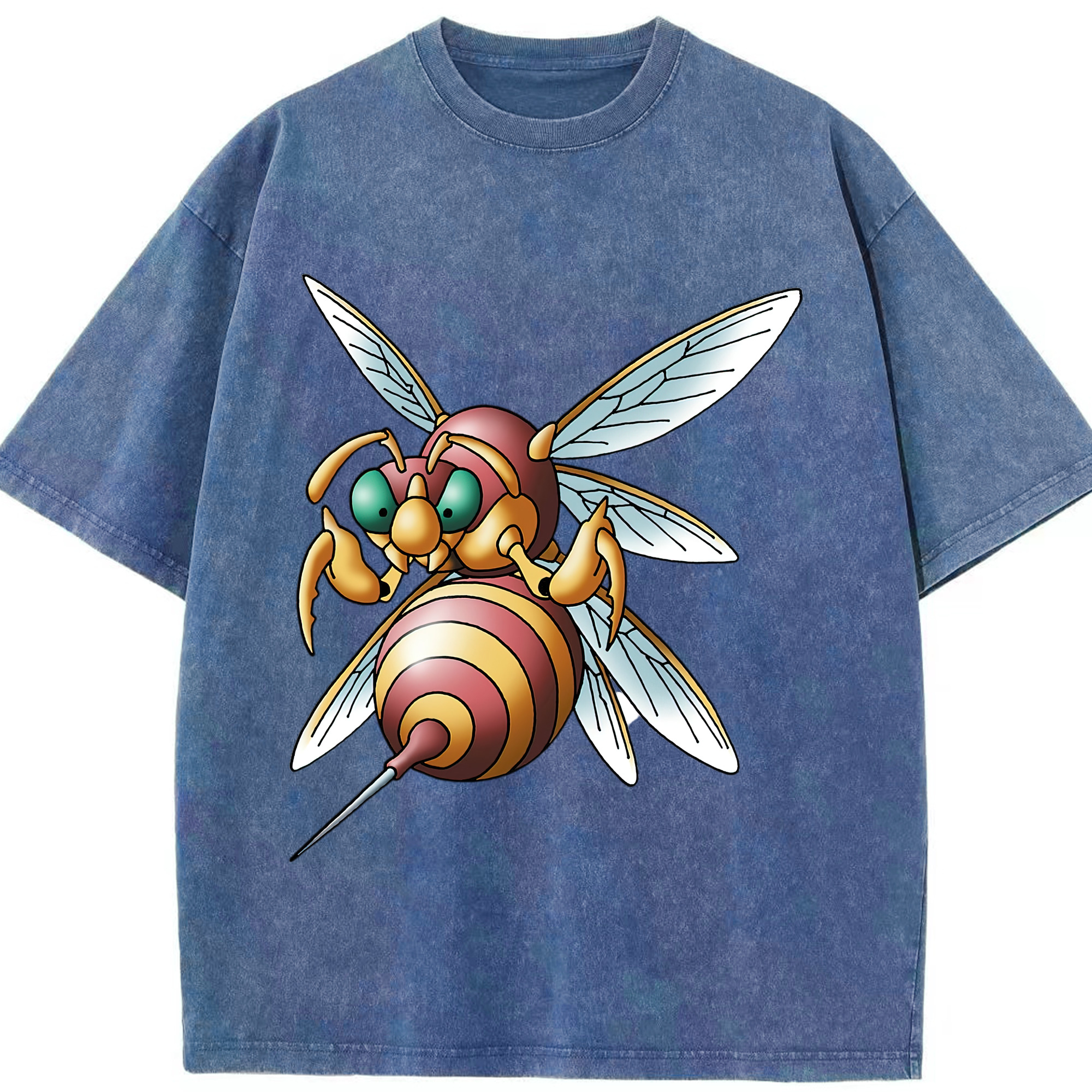 （画像用） ドラゴンクエスト Doragon Kuesuto Dragon Quest 綿100% ヴィンテージ風 半袖Tシャツ（フロントプリント）