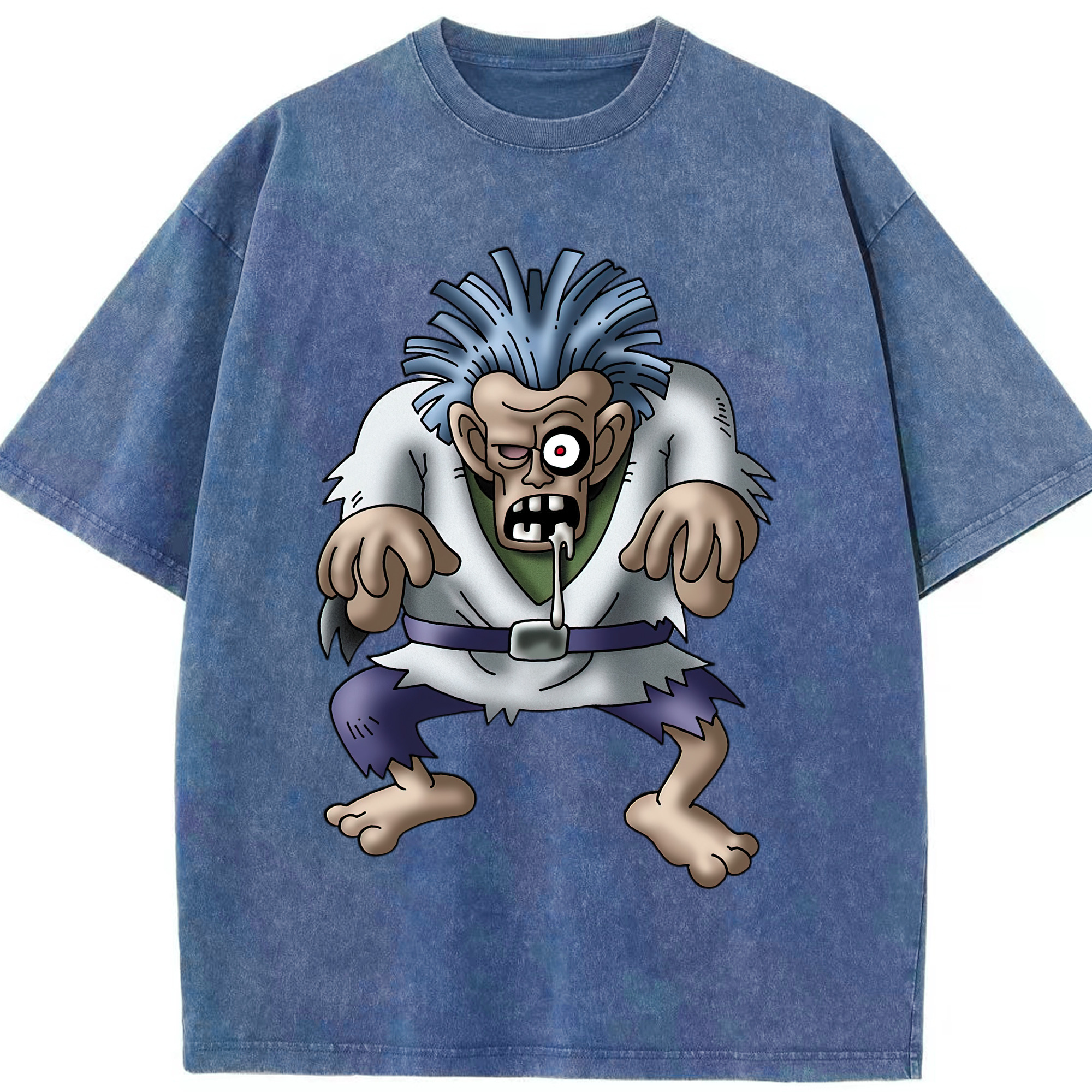 （画像用） ドラゴンクエスト Doragon Kuesuto Dragon Quest 綿100% ヴィンテージ風 半袖Tシャツ（フロントプリント）