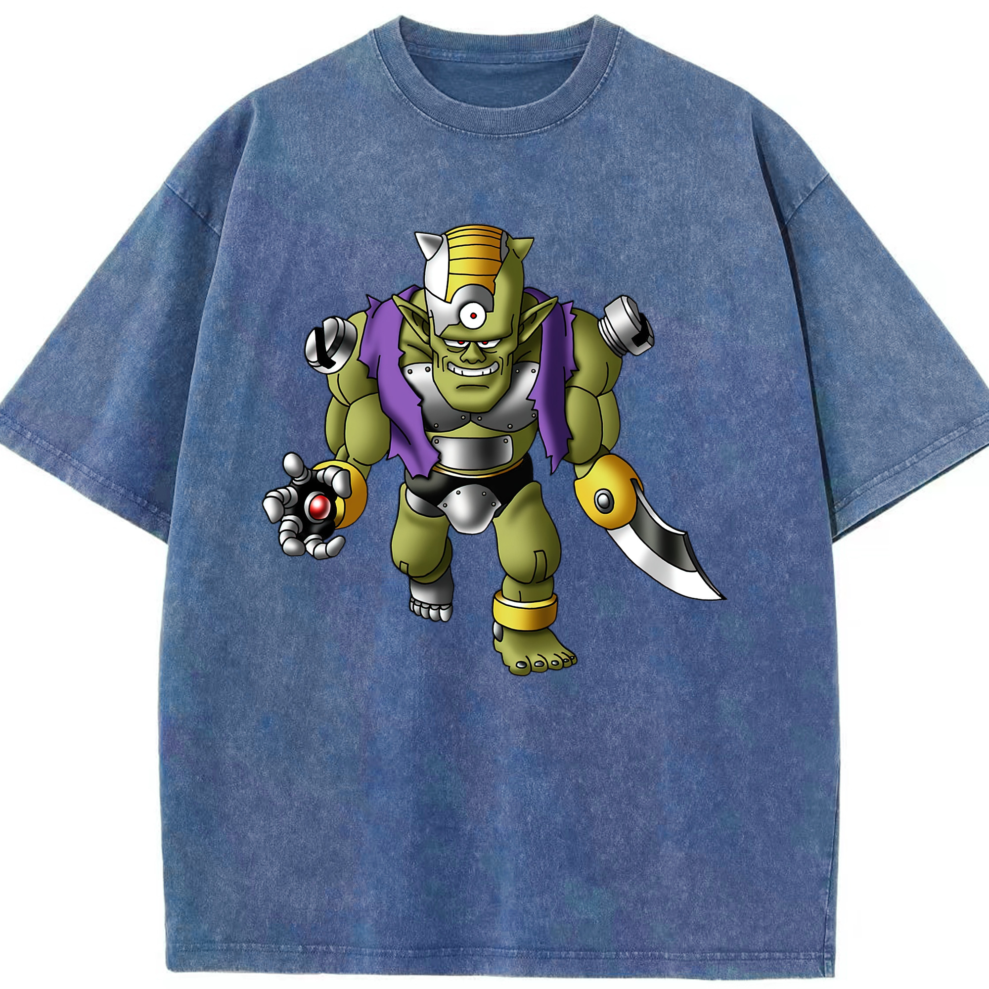 （画像用） ドラゴンクエスト Doragon Kuesuto Dragon Quest 綿100% ヴィンテージ風 半袖Tシャツ（フロントプリント）
