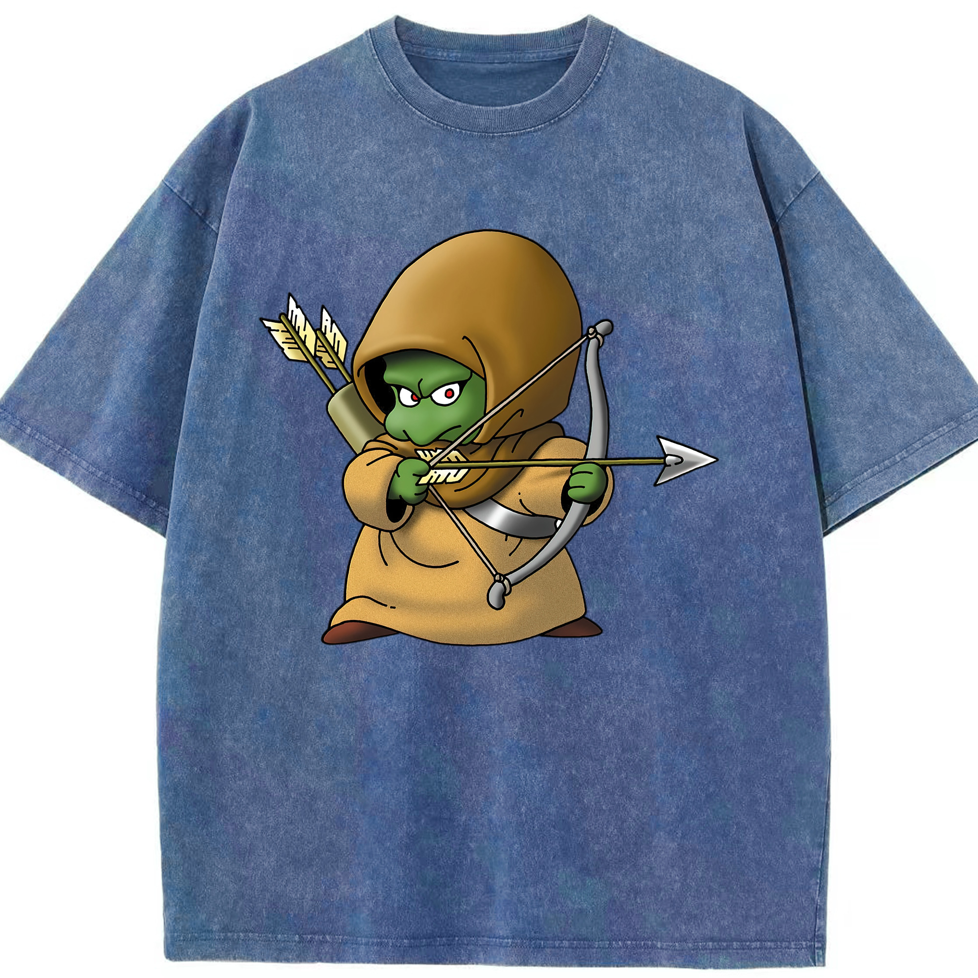 （画像用） ドラゴンクエスト Doragon Kuesuto Dragon Quest 綿100% ヴィンテージ風 半袖Tシャツ（フロントプリント）