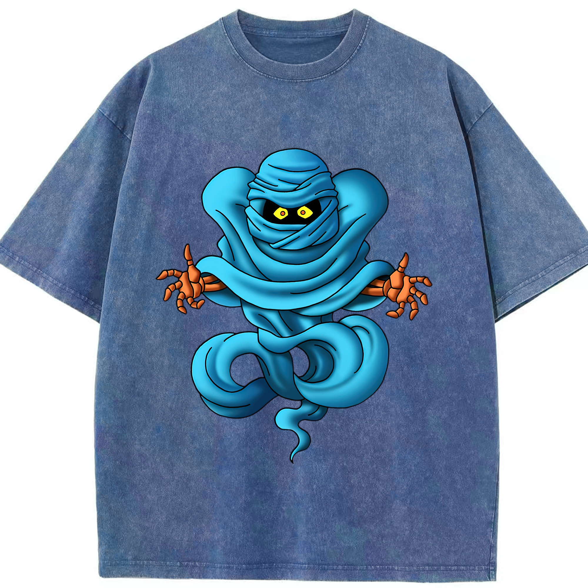 （画像用） ドラゴンクエスト Doragon Kuesuto Dragon Quest 綿100% ヴィンテージ風 半袖Tシャツ（フロントプリント）