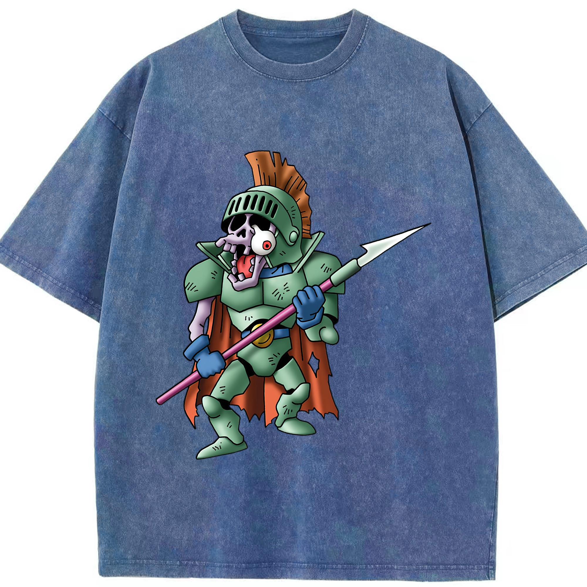 （画像用） ドラゴンクエスト Doragon Kuesuto Dragon Quest 綿100% ヴィンテージ風 半袖Tシャツ（フロントプリント）