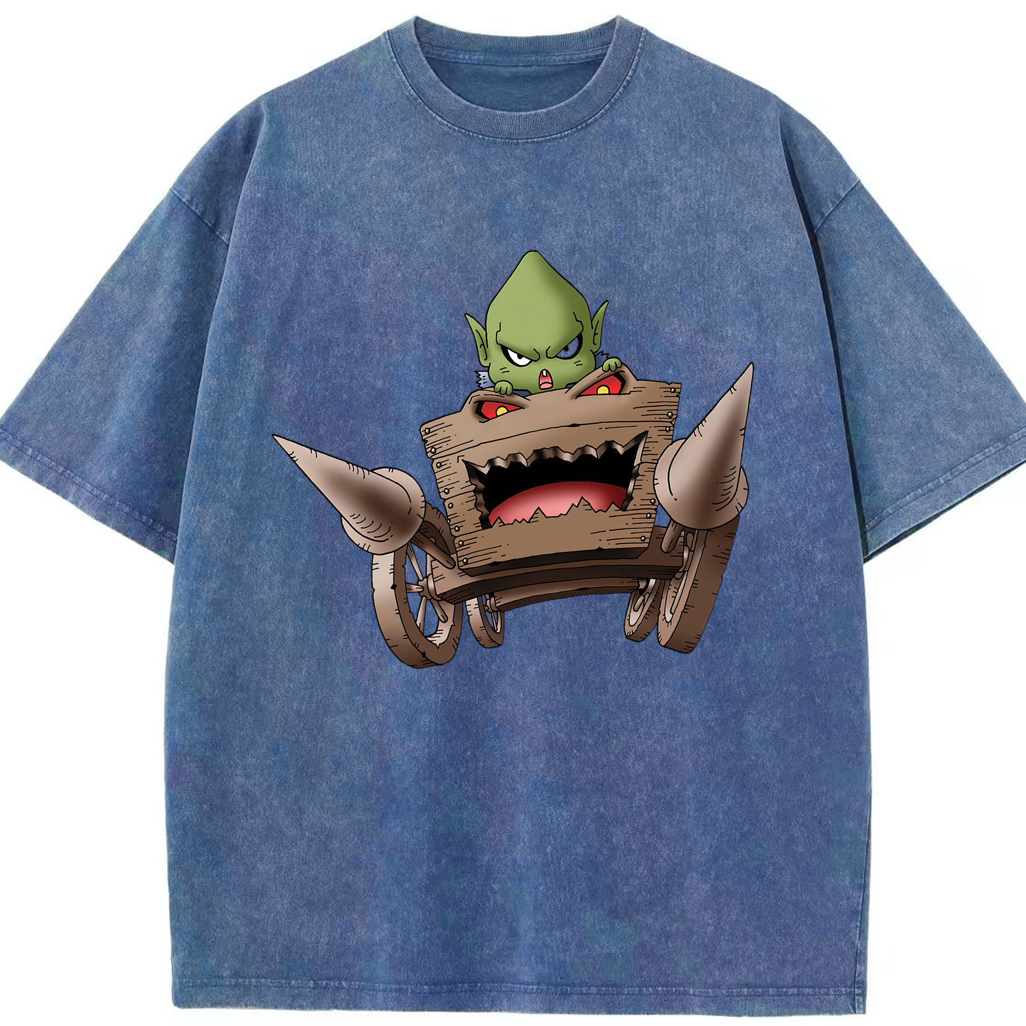 （画像用） ドラゴンクエスト Doragon Kuesuto Dragon Quest 綿100% ヴィンテージ風 半袖Tシャツ（フロントプリント）