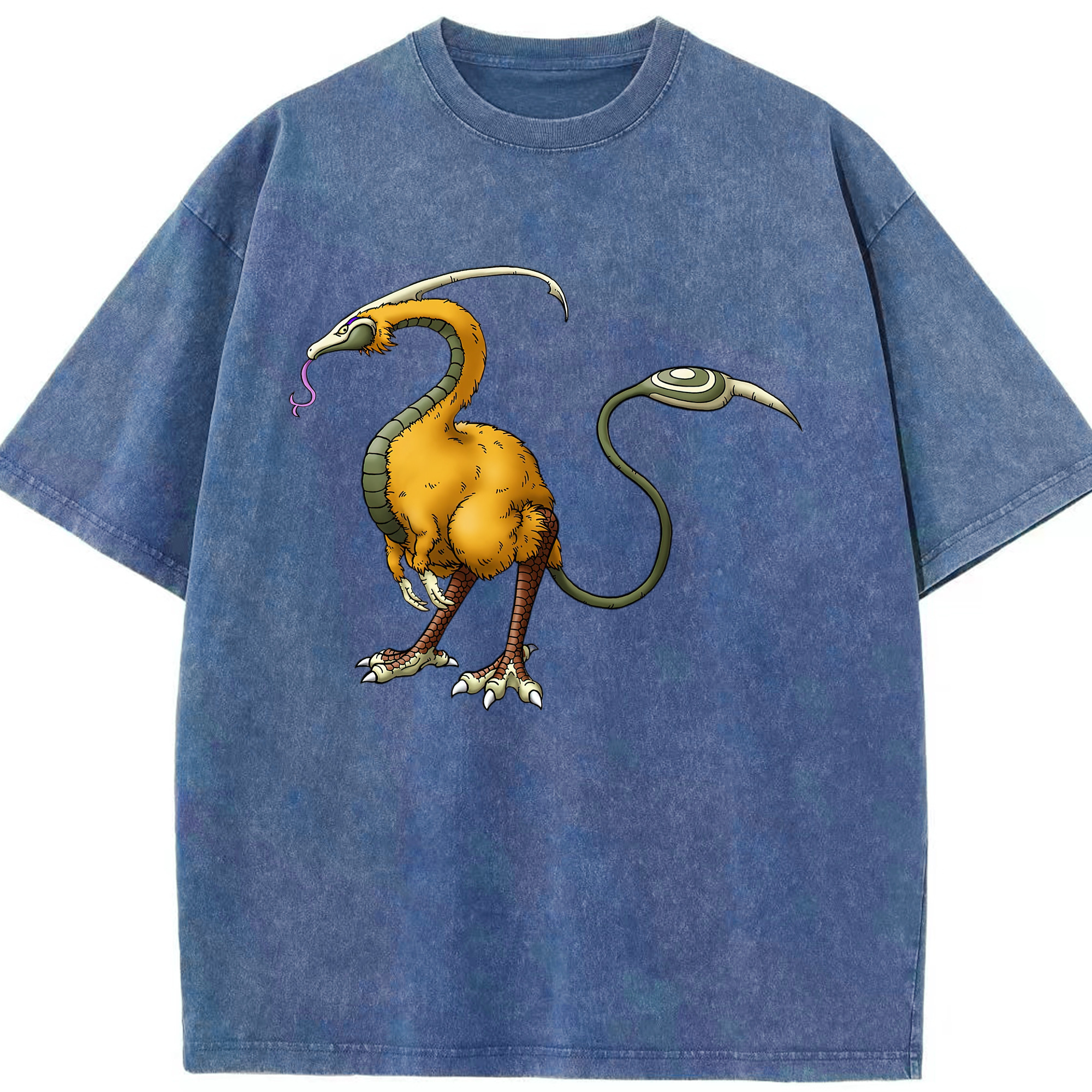 （画像用） ドラゴンクエスト Doragon Kuesuto Dragon Quest 綿100% ヴィンテージ風 半袖Tシャツ（フロントプリント）
