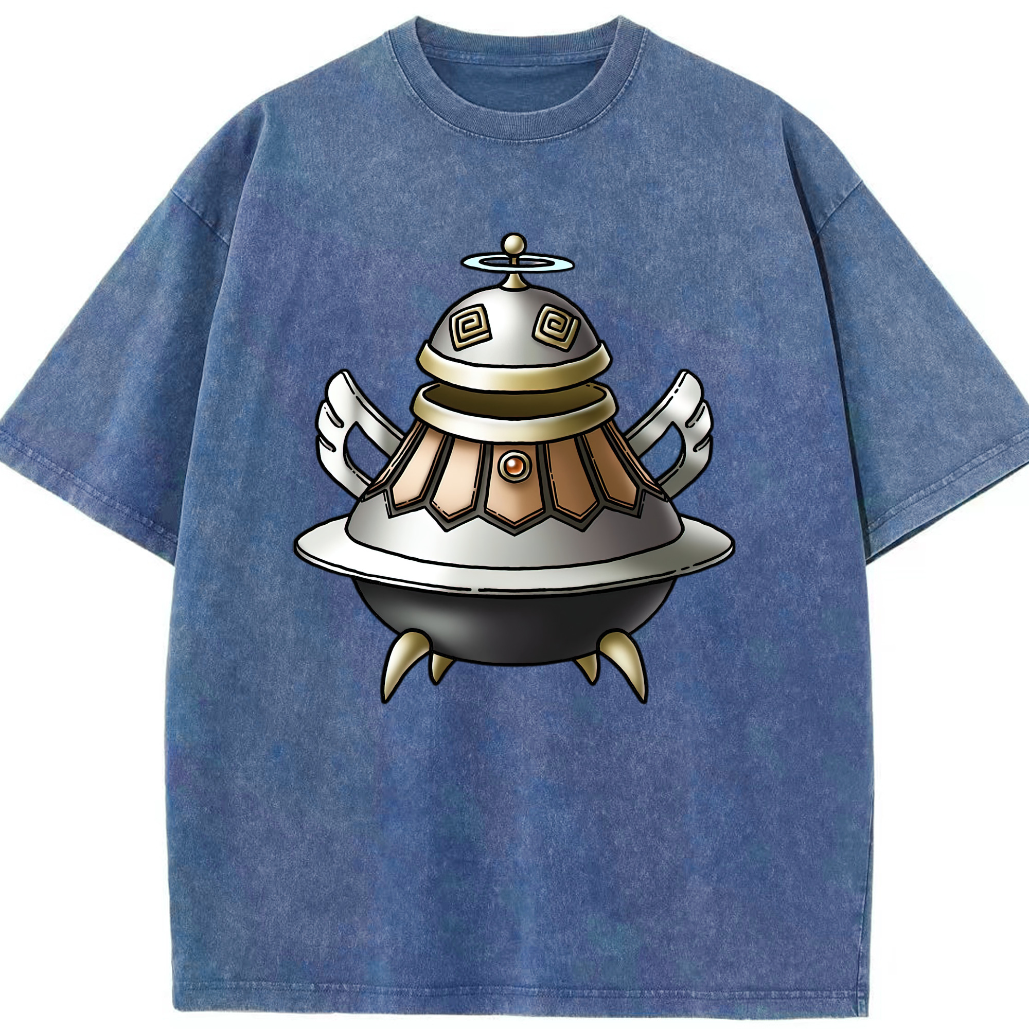 （画像用） ドラゴンクエスト Doragon Kuesuto Dragon Quest 綿100% ヴィンテージ風 半袖Tシャツ（フロントプリント）