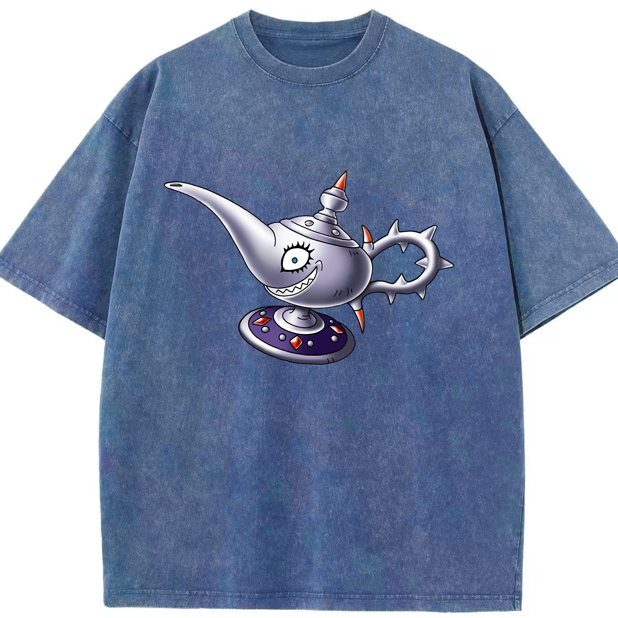 （画像用） ドラゴンクエスト Doragon Kuesuto Dragon Quest 綿100% ヴィンテージ風 半袖Tシャツ（フロントプリント）