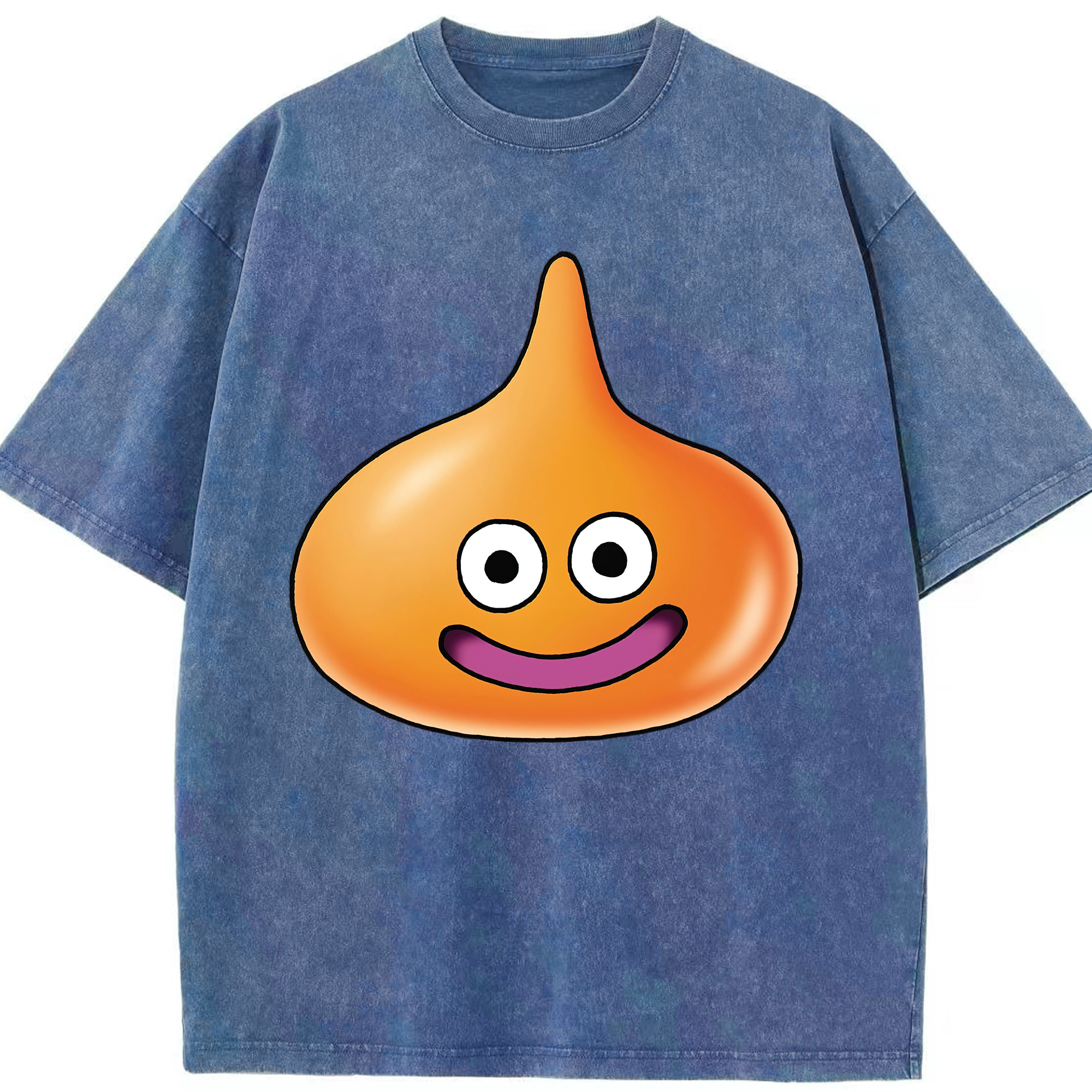 （画像用） ドラゴンクエスト Doragon Kuesuto Dragon Quest 綿100% ヴィンテージ風 半袖Tシャツ（フロントプリント）