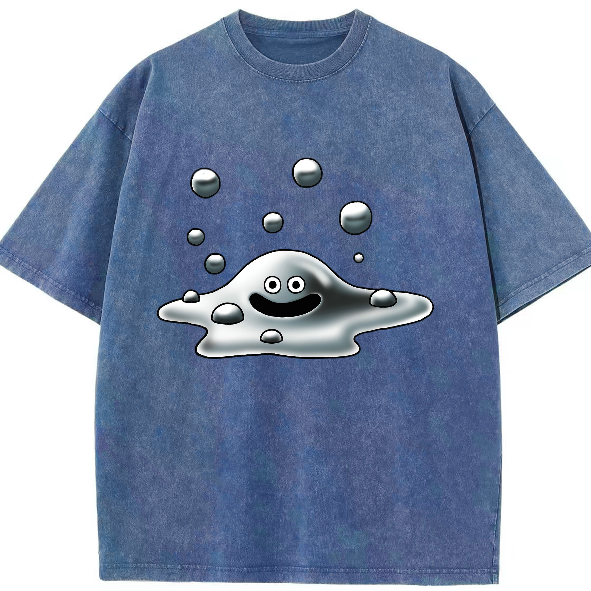 （画像用） ドラゴンクエスト Doragon Kuesuto Dragon Quest 綿100% ヴィンテージ風 半袖Tシャツ（フロントプリント）
