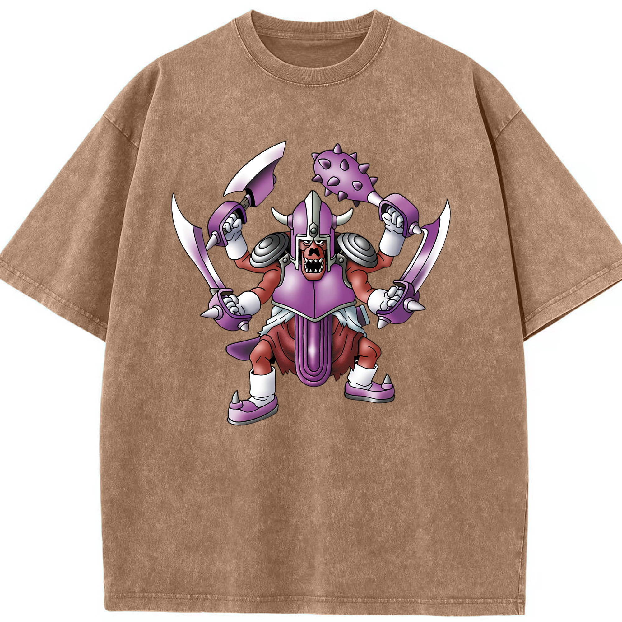 （画像用） ドラゴンクエスト Doragon Kuesuto Dragon Quest 綿100% ヴィンテージ風 半袖Tシャツ（フロントプリント）