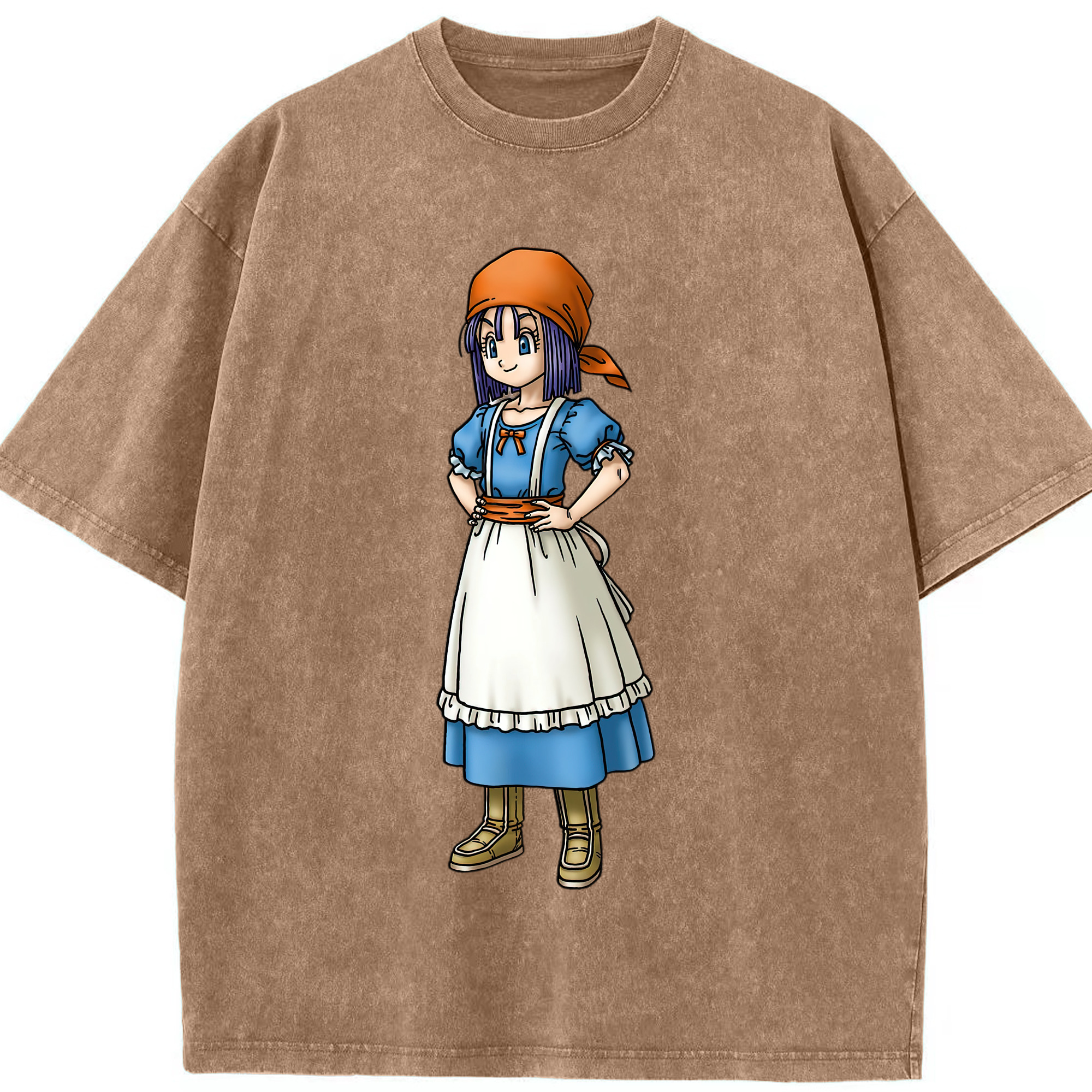 （画像用） ドラゴンクエスト Doragon Kuesuto Dragon Quest 綿100% ヴィンテージ風 半袖Tシャツ（フロントプリント）