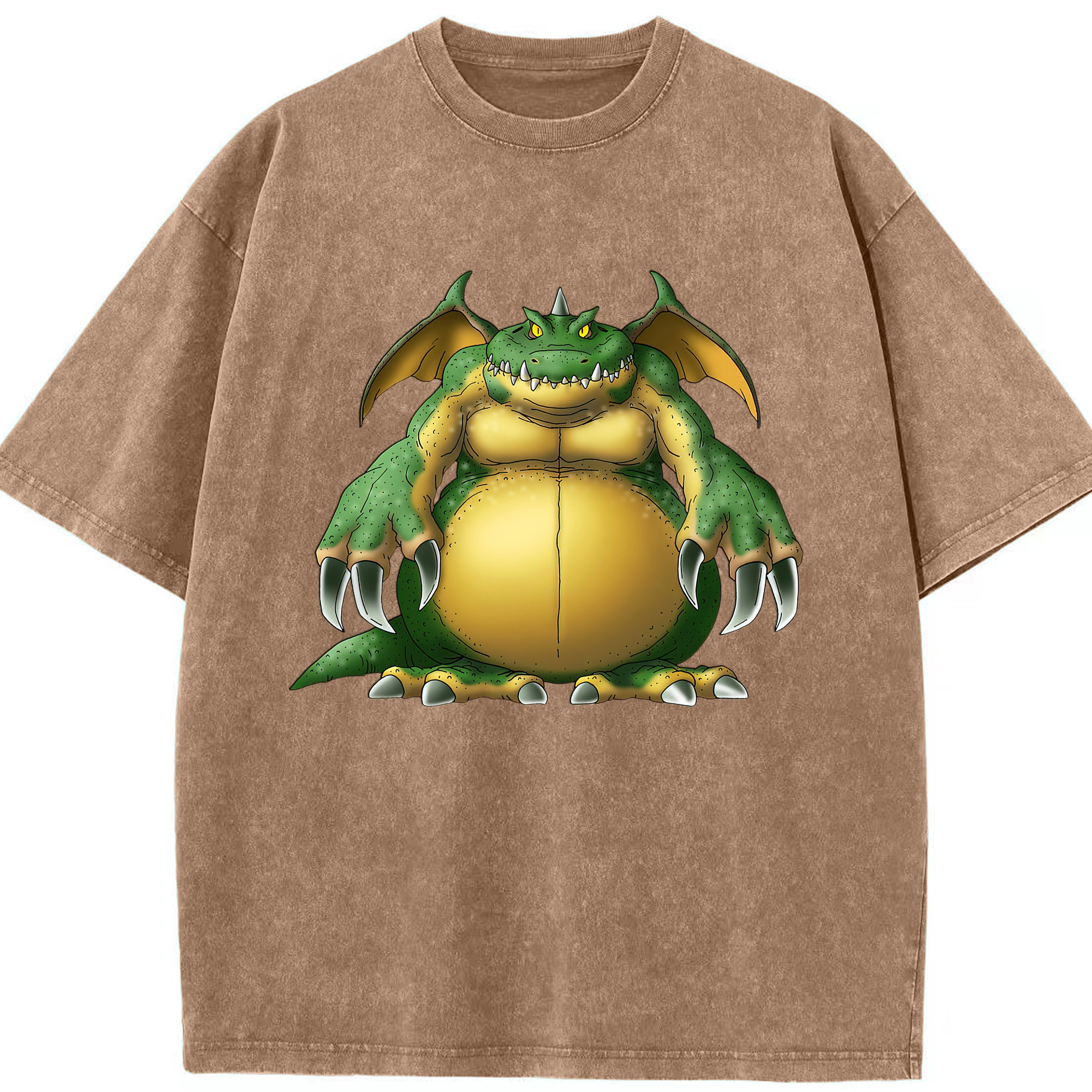 （画像用） ドラゴンクエスト Doragon Kuesuto Dragon Quest 綿100% ヴィンテージ風 半袖Tシャツ（フロントプリント）