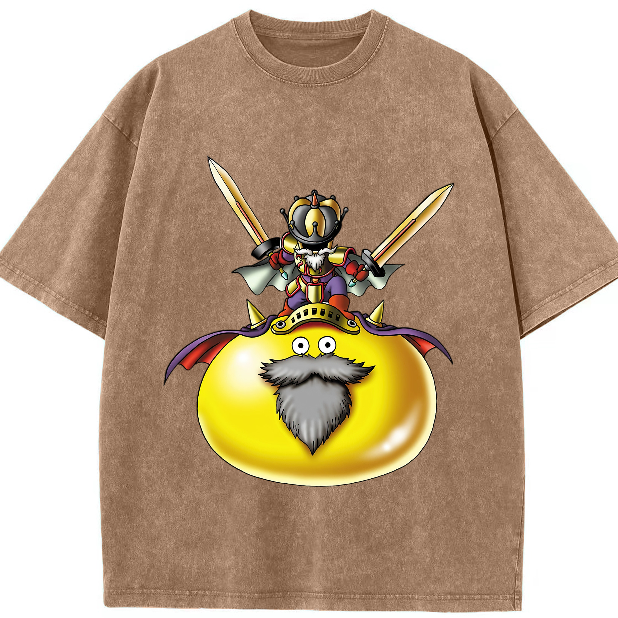 （画像用） ドラゴンクエスト Doragon Kuesuto Dragon Quest 綿100% ヴィンテージ風 半袖Tシャツ（フロントプリント）