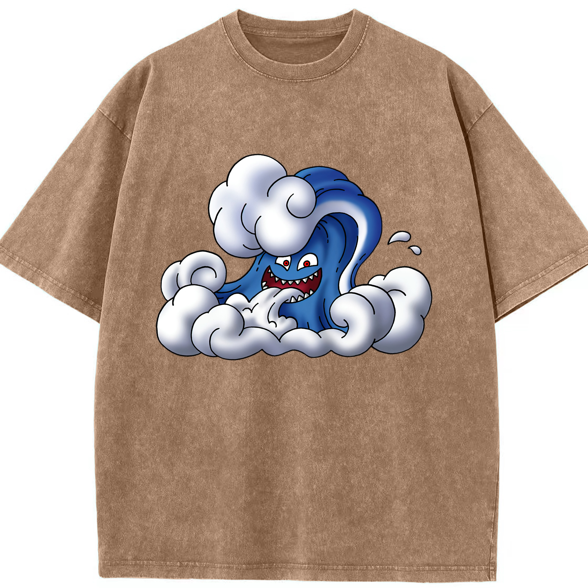 （画像用） ドラゴンクエスト Doragon Kuesuto Dragon Quest 綿100% ヴィンテージ風 半袖Tシャツ（フロントプリント）