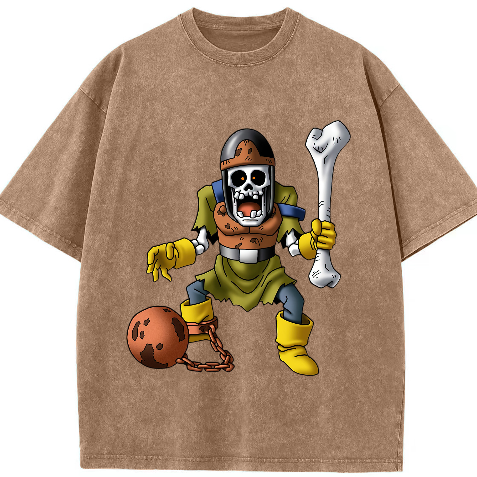 （画像用） ドラゴンクエスト Doragon Kuesuto Dragon Quest 綿100% ヴィンテージ風 半袖Tシャツ（フロントプリント）