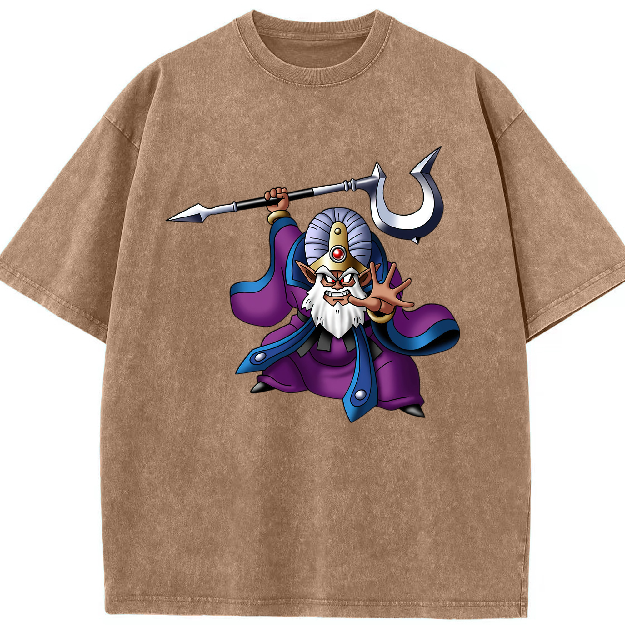 （画像用） ドラゴンクエスト Doragon Kuesuto Dragon Quest 綿100% ヴィンテージ風 半袖Tシャツ（フロントプリント）