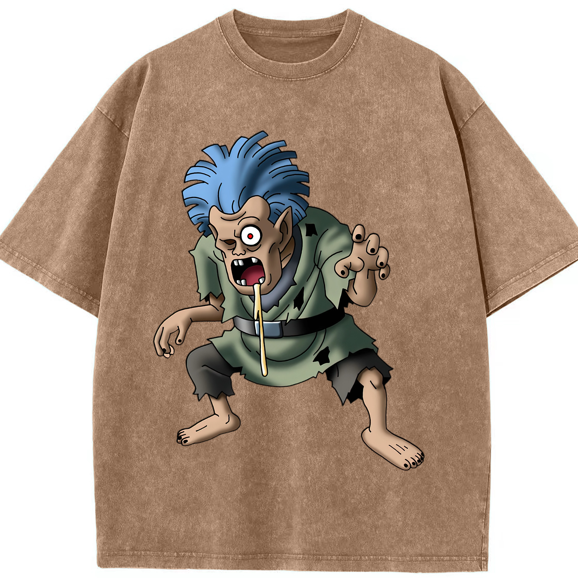 （画像用） ドラゴンクエスト Doragon Kuesuto Dragon Quest 綿100% ヴィンテージ風 半袖Tシャツ（フロントプリント）