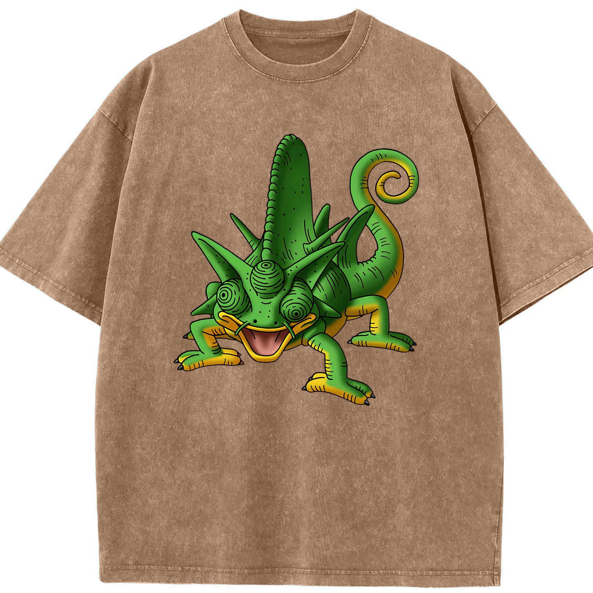 （画像用） ドラゴンクエスト Doragon Kuesuto Dragon Quest 綿100% ヴィンテージ風 半袖Tシャツ（フロントプリント）