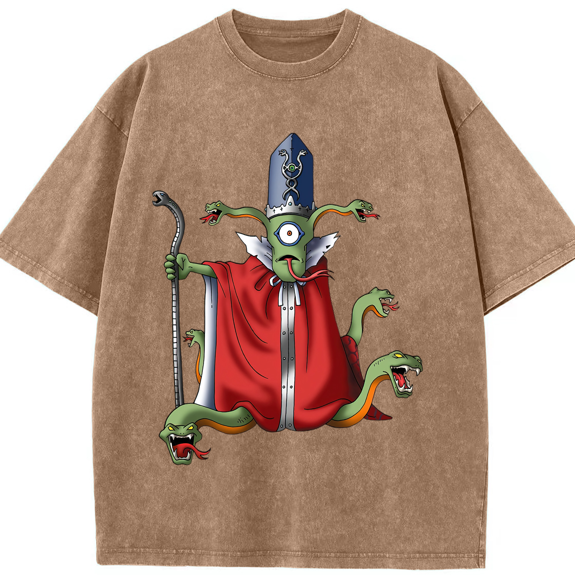 （画像用） ドラゴンクエスト Doragon Kuesuto Dragon Quest 綿100% ヴィンテージ風 半袖Tシャツ（フロントプリント）