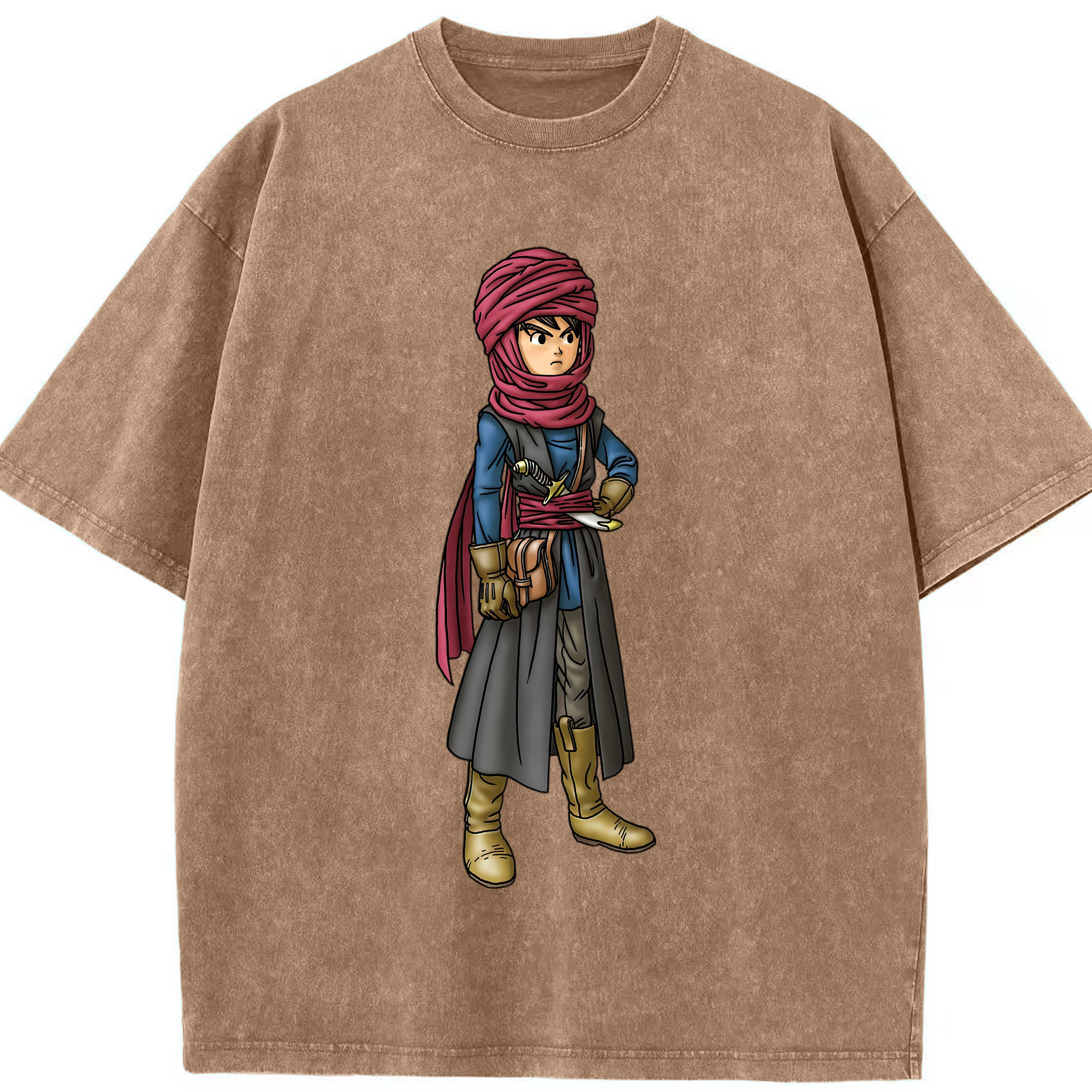 （画像用） ドラゴンクエスト Doragon Kuesuto Dragon Quest 綿100% ヴィンテージ風 半袖Tシャツ（フロントプリント）