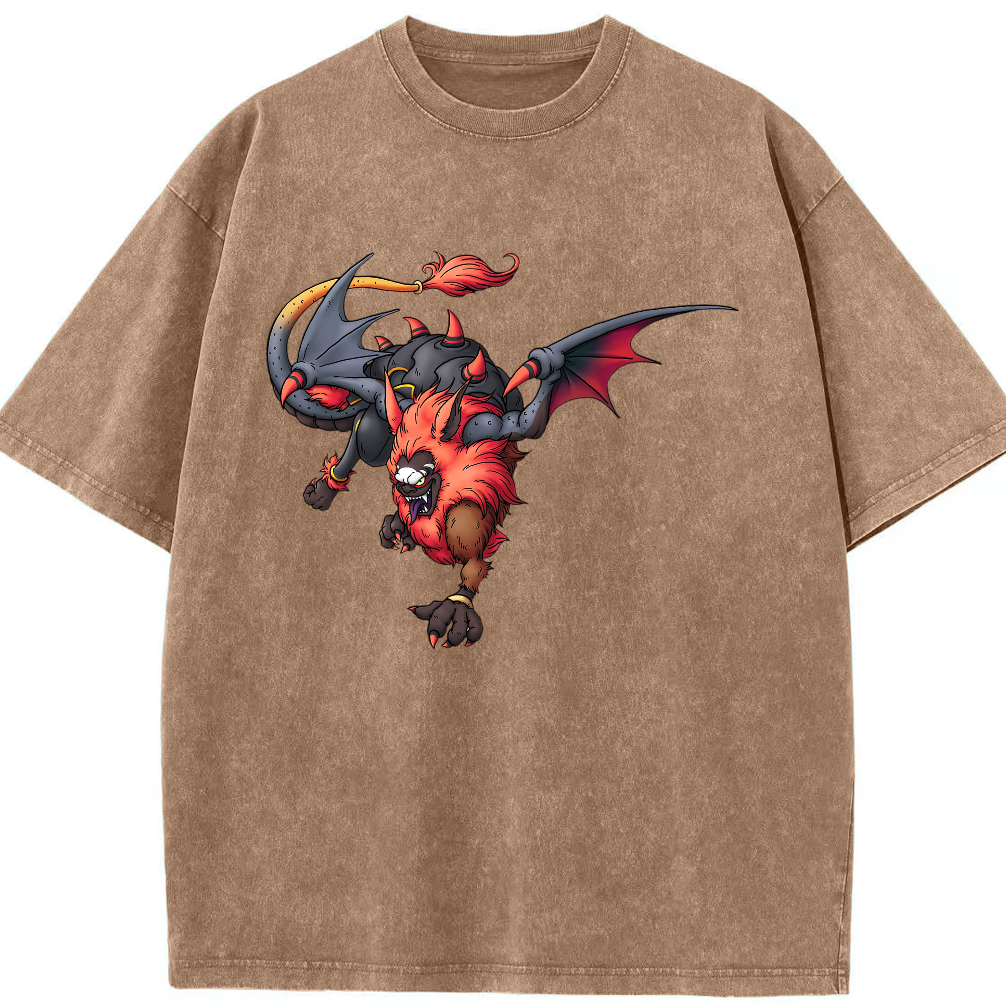 （画像用） ドラゴンクエスト Doragon Kuesuto Dragon Quest 綿100% ヴィンテージ風 半袖Tシャツ（フロントプリント）