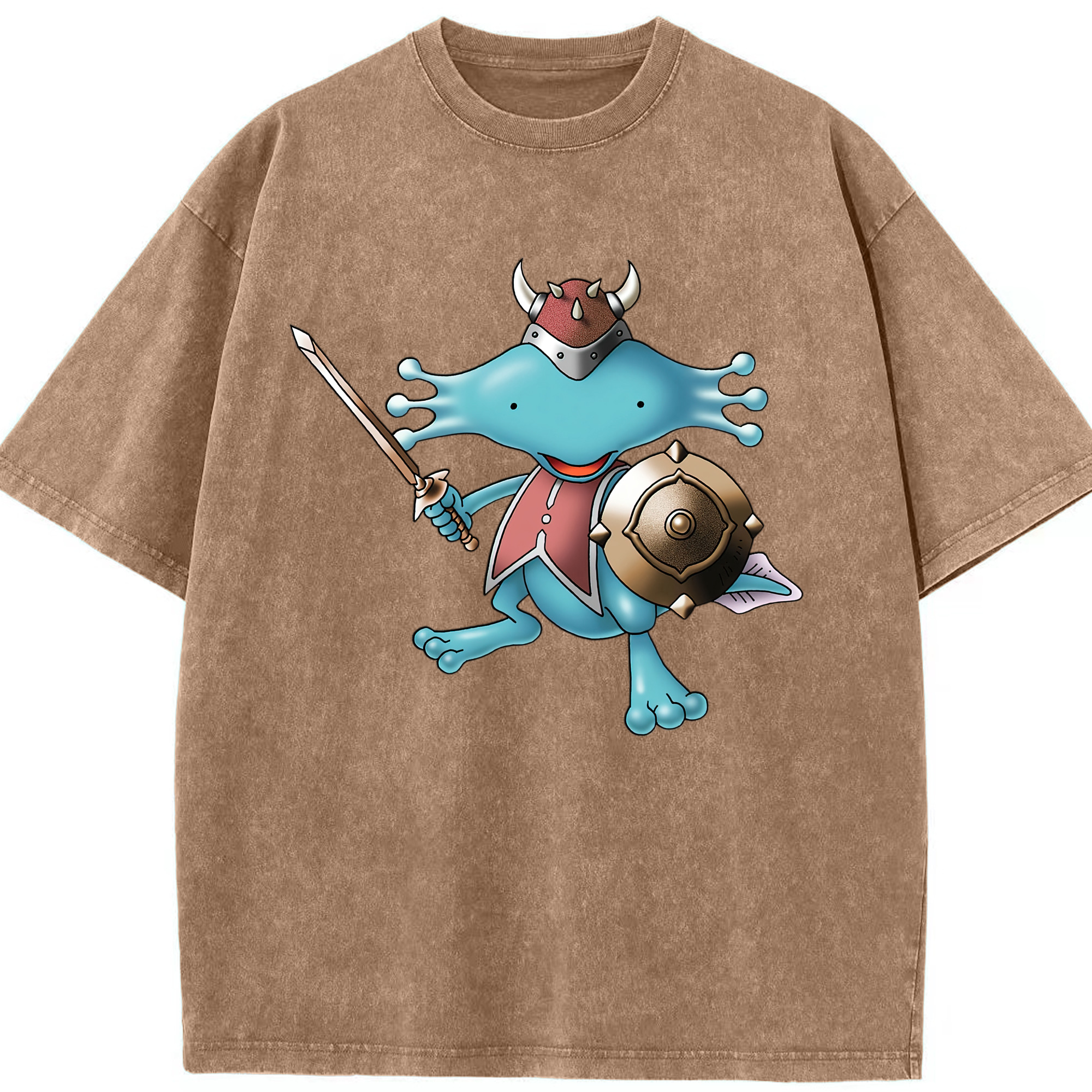 （画像用） ドラゴンクエスト Doragon Kuesuto Dragon Quest 綿100% ヴィンテージ風 半袖Tシャツ（フロントプリント）