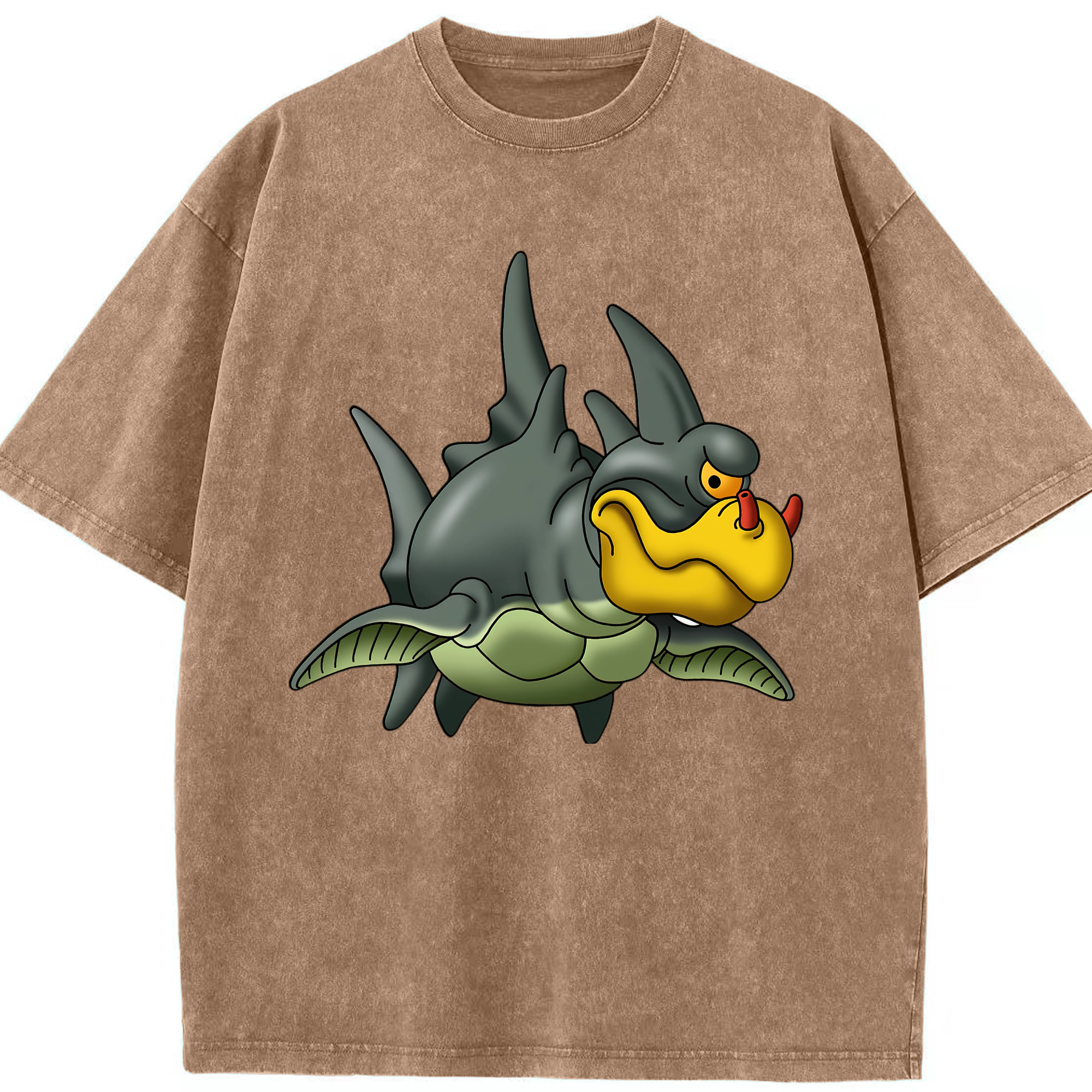 （画像用） ドラゴンクエスト Doragon Kuesuto Dragon Quest 綿100% ヴィンテージ風 半袖Tシャツ（フロントプリント）