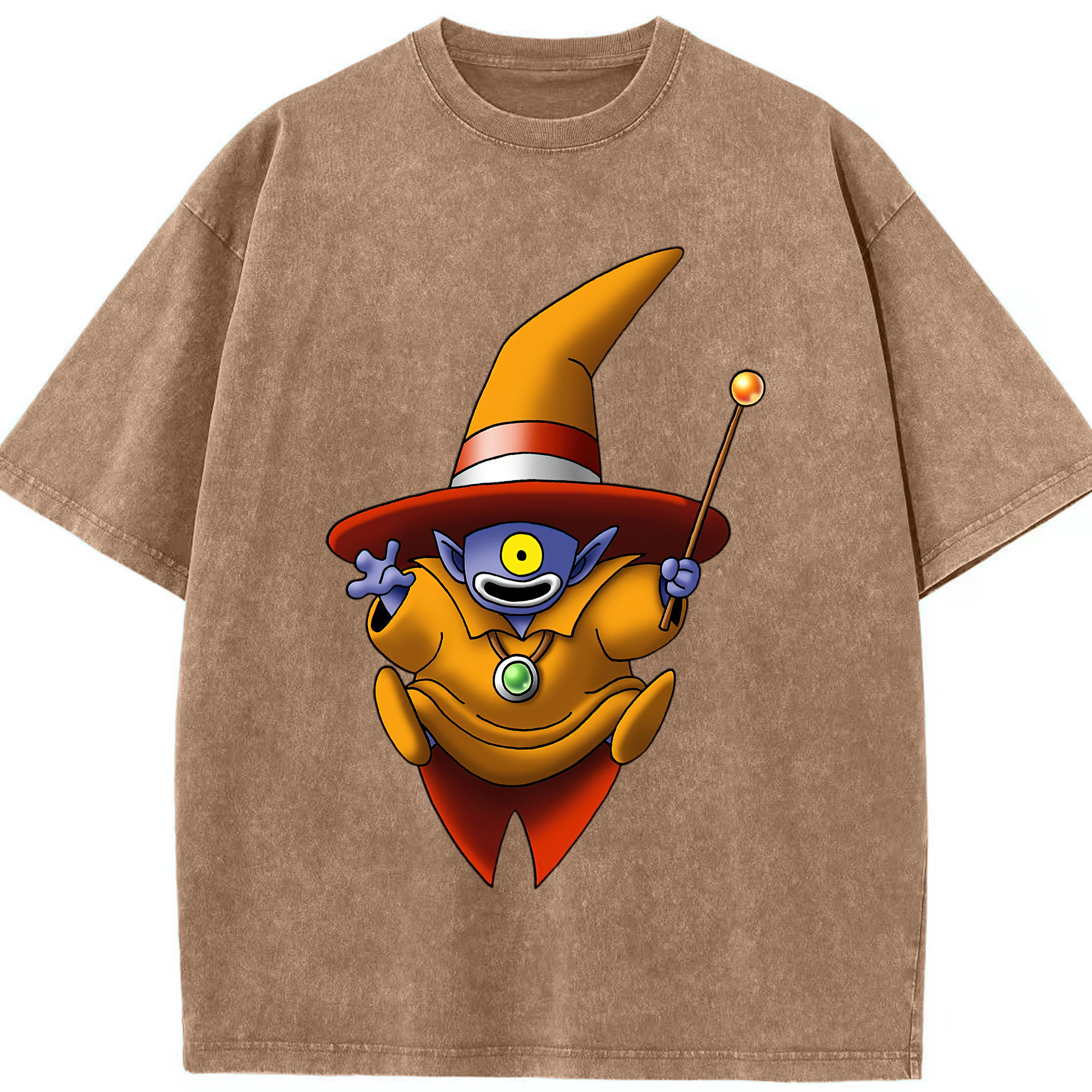 （画像用） ドラゴンクエスト Doragon Kuesuto Dragon Quest 綿100% ヴィンテージ風 半袖Tシャツ（フロントプリント）