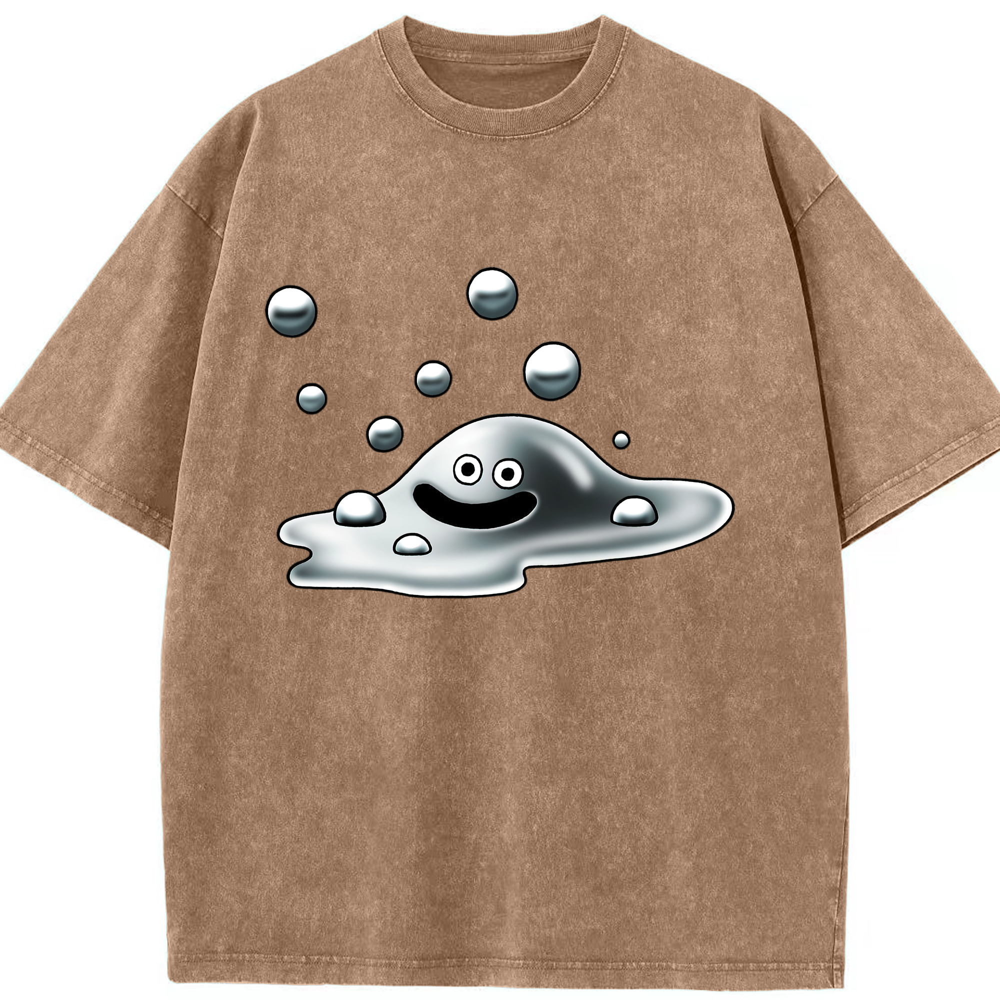 （画像用） ドラゴンクエスト Doragon Kuesuto Dragon Quest 綿100% ヴィンテージ風 半袖Tシャツ（フロントプリント）