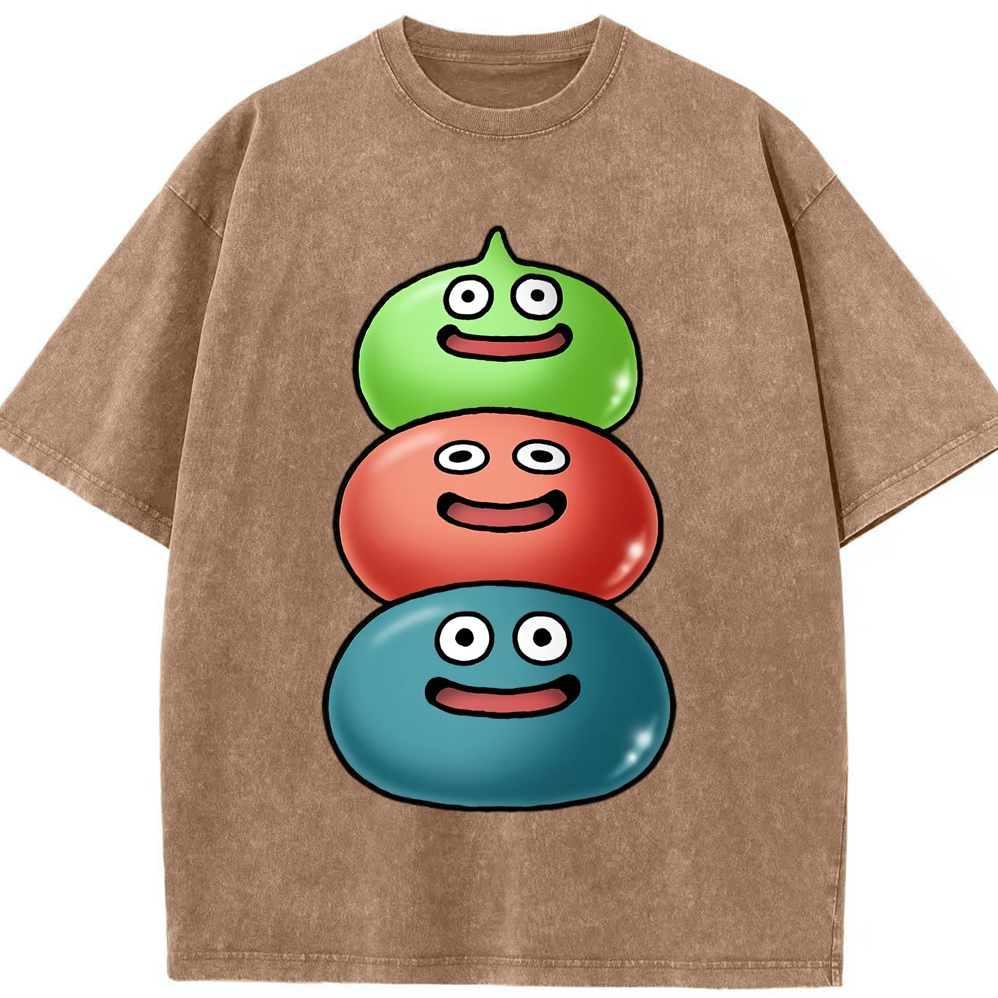 （画像用） ドラゴンクエスト Doragon Kuesuto Dragon Quest 綿100% ヴィンテージ風 半袖Tシャツ（フロントプリント）