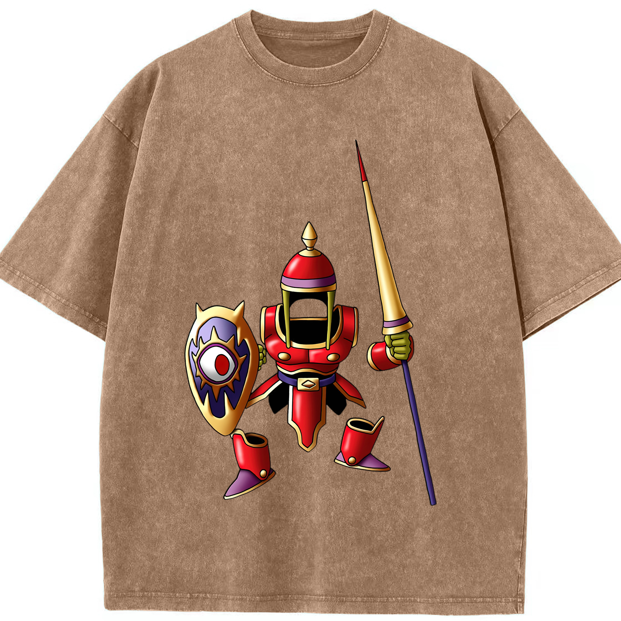 （画像用） ドラゴンクエスト Doragon Kuesuto Dragon Quest 綿100% ヴィンテージ風 半袖Tシャツ（フロントプリント）