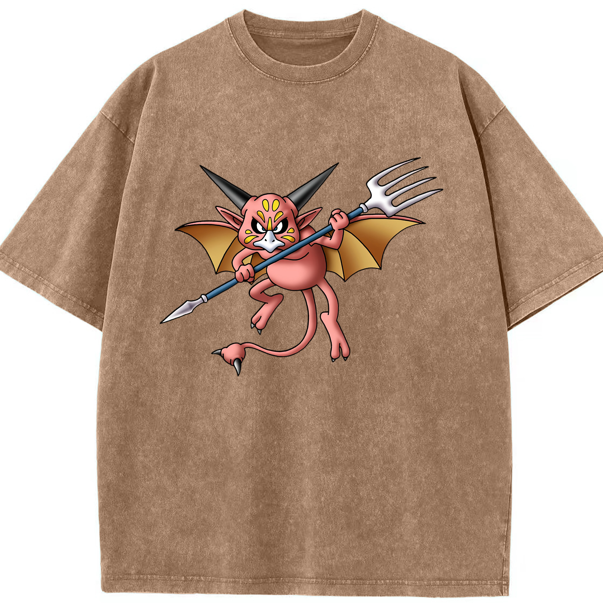 （画像用） ドラゴンクエスト Doragon Kuesuto Dragon Quest 綿100% ヴィンテージ風 半袖Tシャツ（フロントプリント）