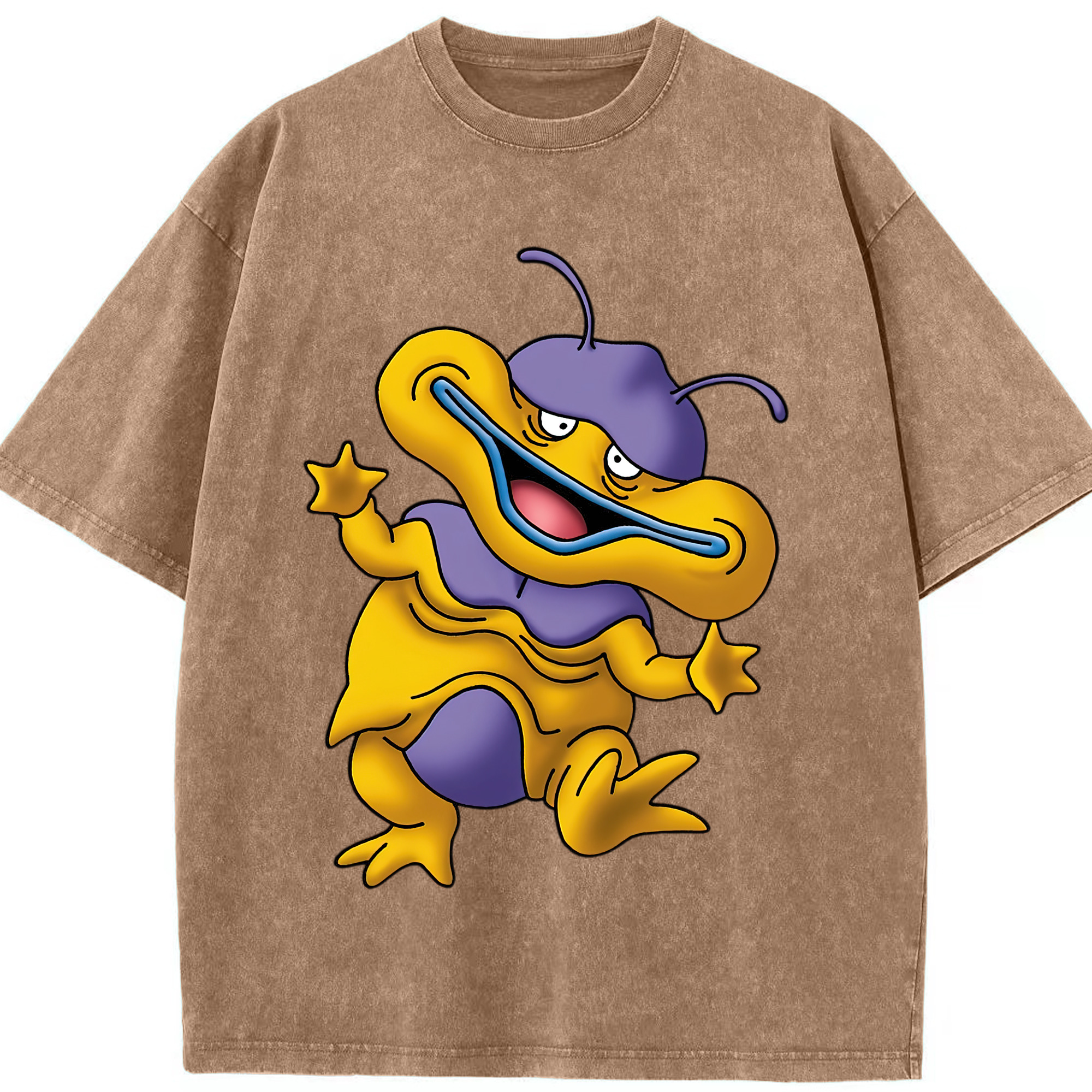 （画像用） ドラゴンクエスト Doragon Kuesuto Dragon Quest 綿100% ヴィンテージ風 半袖Tシャツ（フロントプリント）
