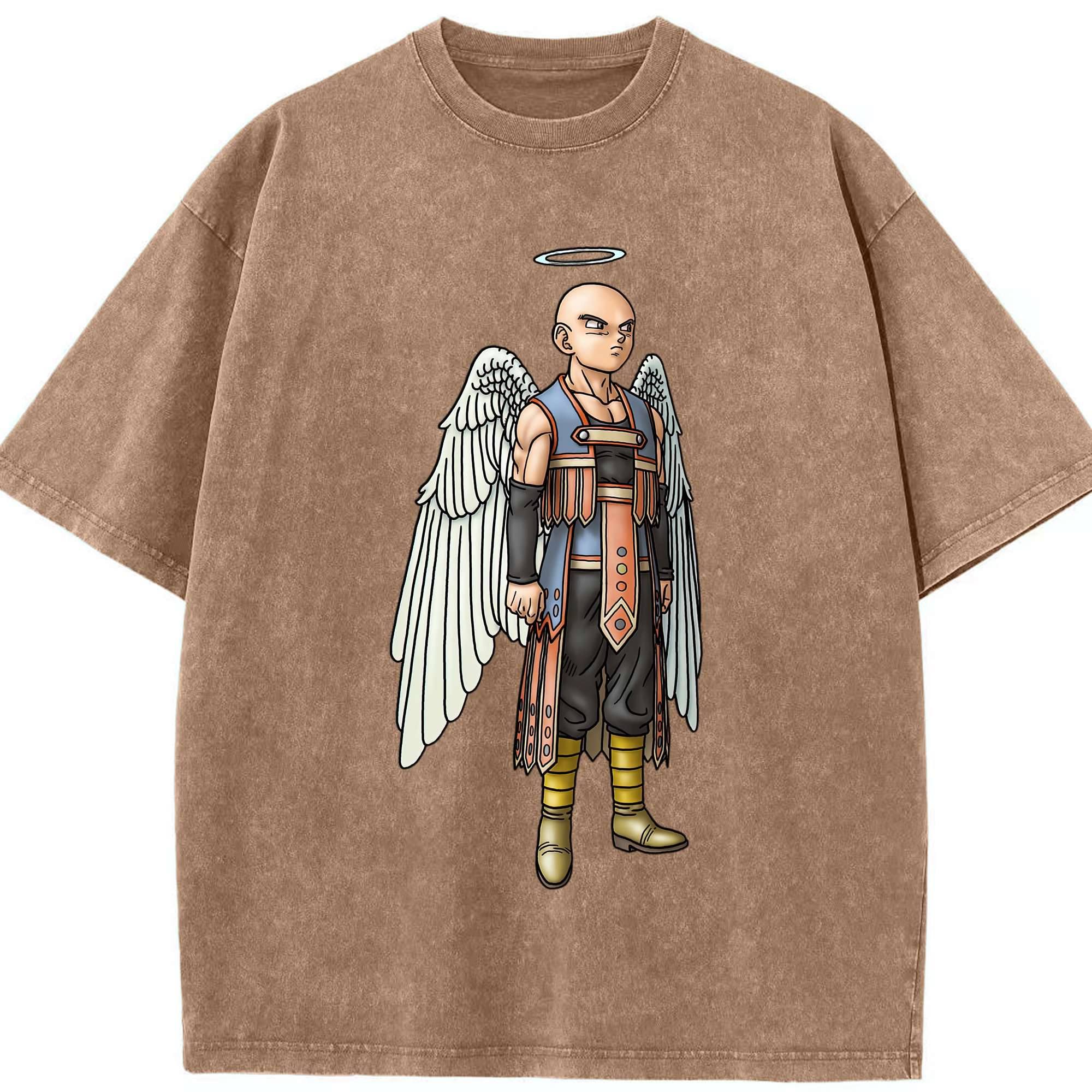 （画像用） ドラゴンクエスト Doragon Kuesuto Dragon Quest 綿100% ヴィンテージ風 半袖Tシャツ（フロントプリント）