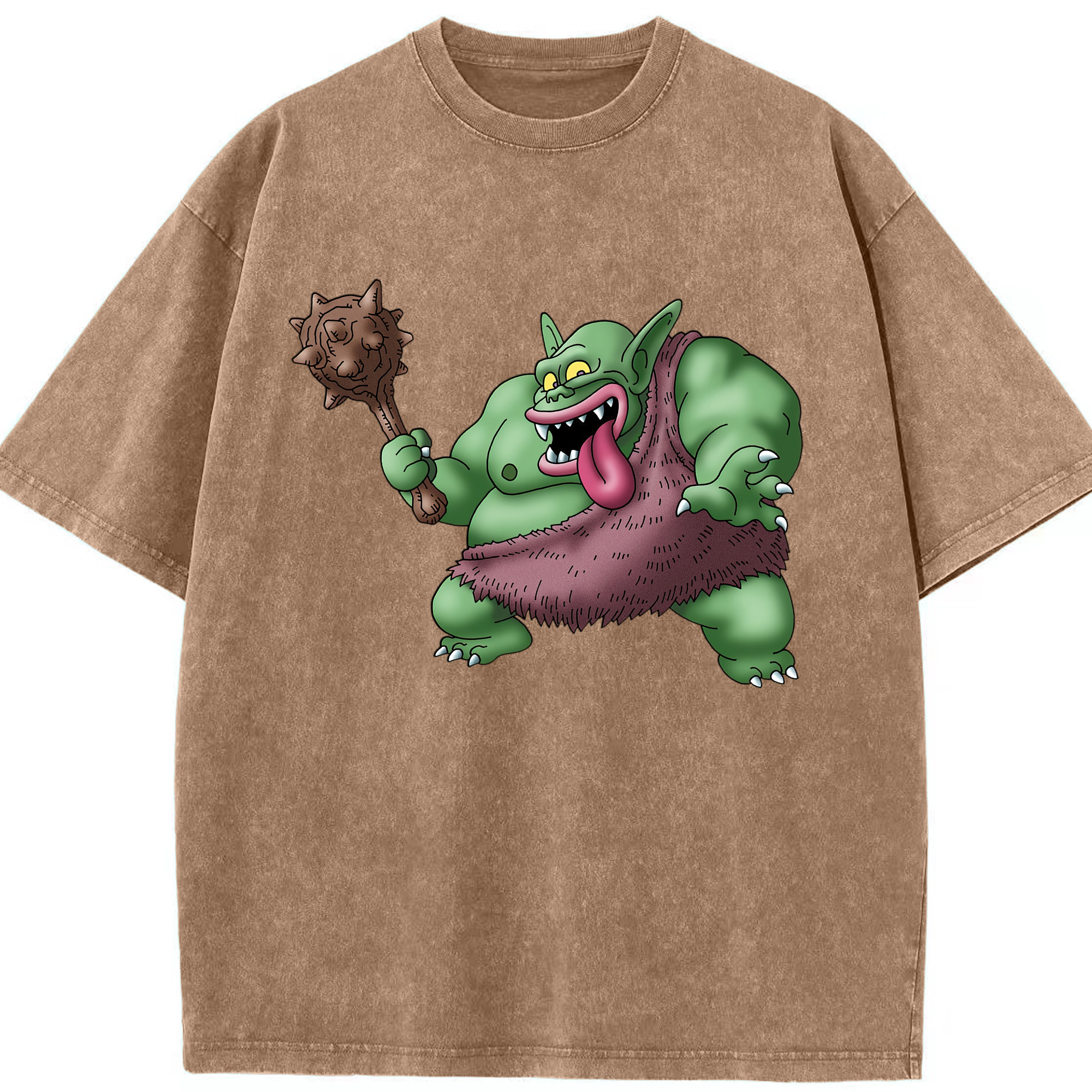 （画像用） ドラゴンクエスト Doragon Kuesuto Dragon Quest 綿100% ヴィンテージ風 半袖Tシャツ（フロントプリント）