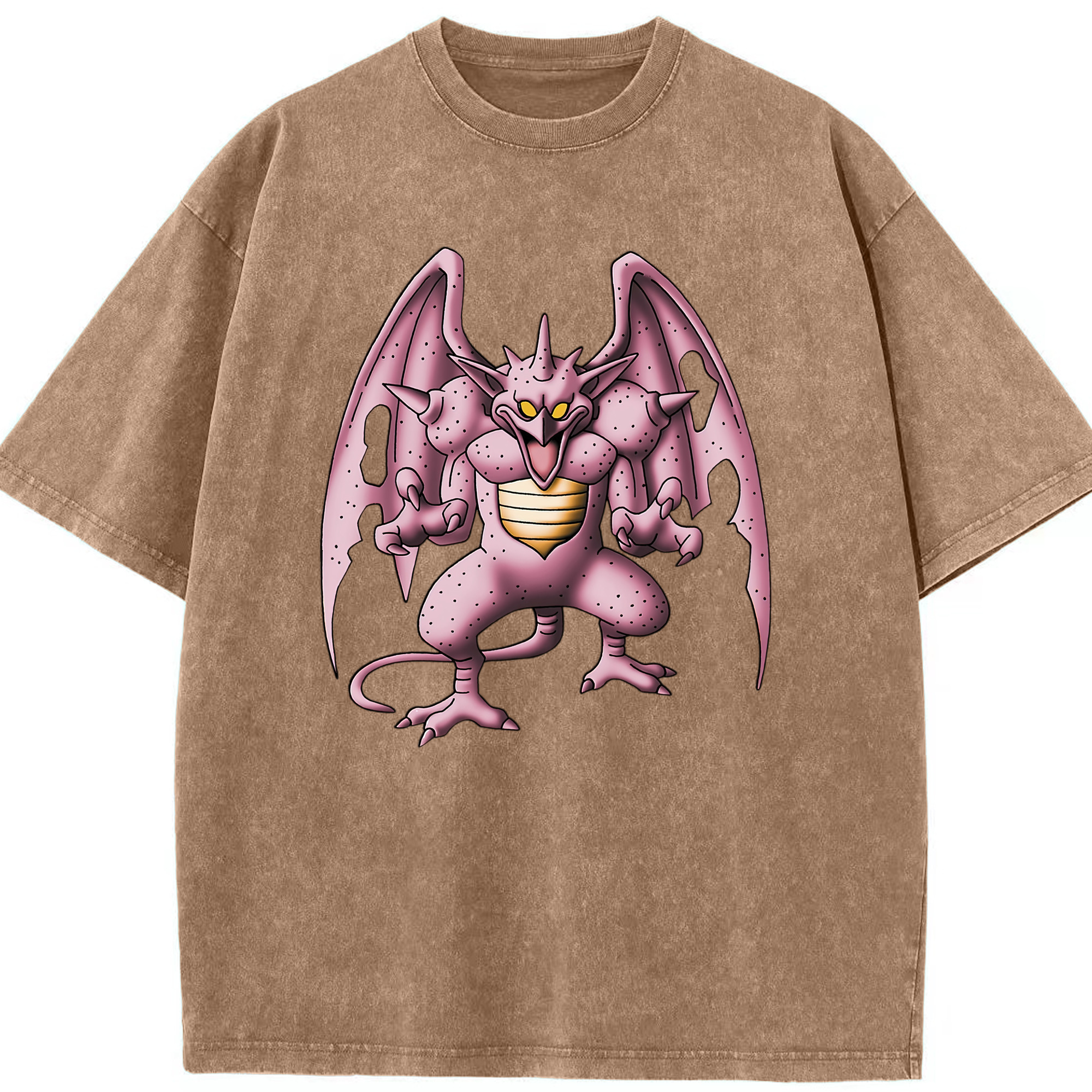 （画像用） ドラゴンクエスト Doragon Kuesuto Dragon Quest 綿100% ヴィンテージ風 半袖Tシャツ（フロントプリント）
