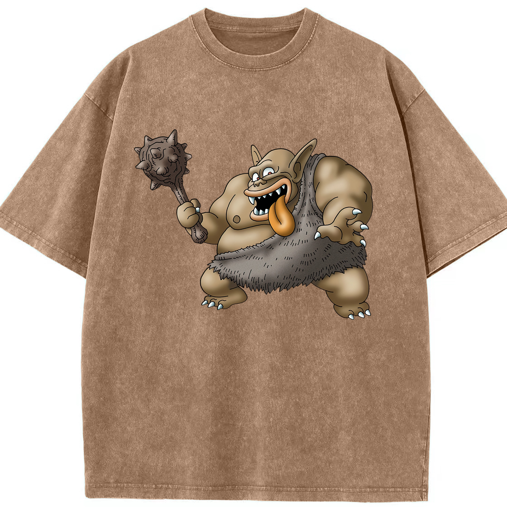 （画像用） ドラゴンクエスト Doragon Kuesuto Dragon Quest 綿100% ヴィンテージ風 半袖Tシャツ（フロントプリント）