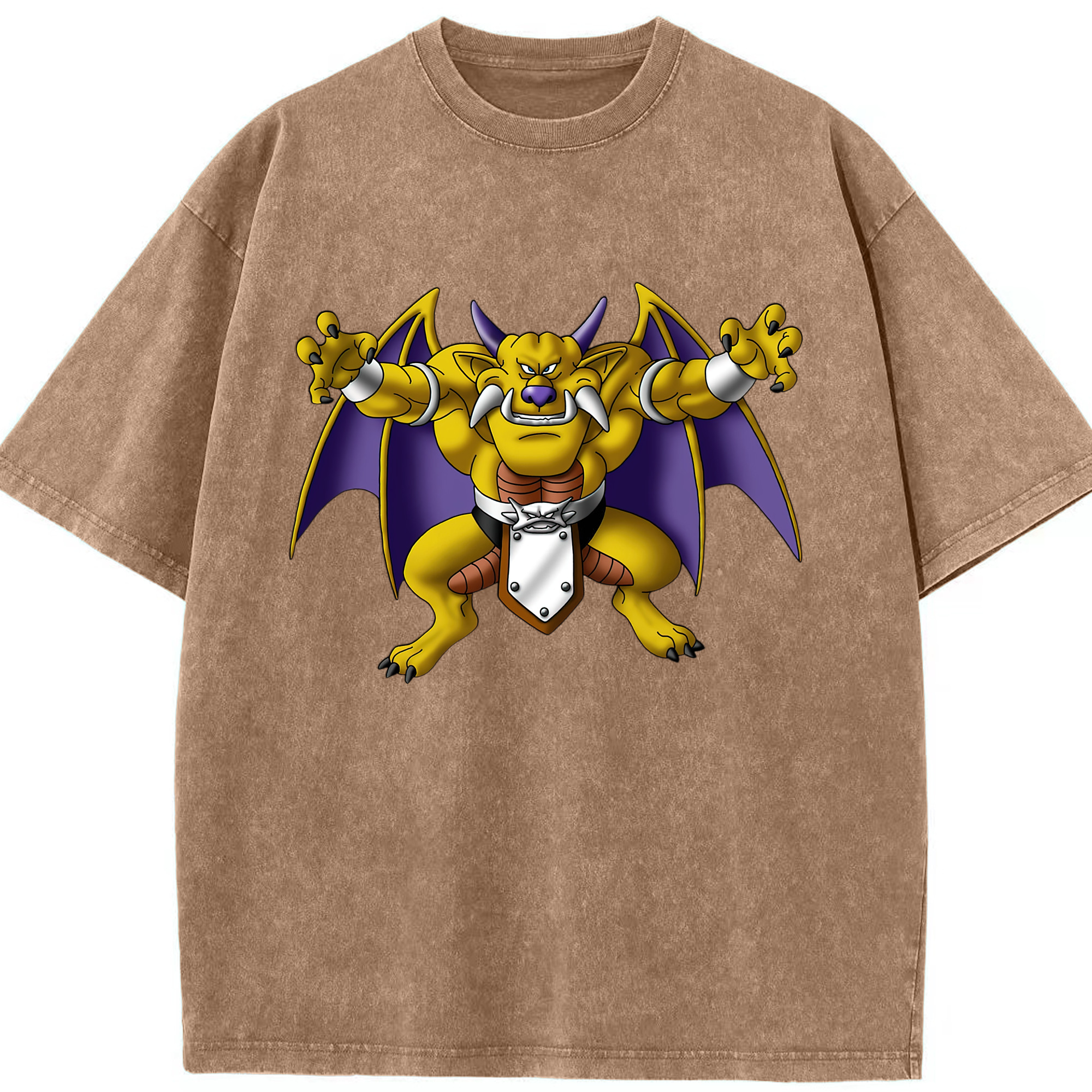 （画像用） ドラゴンクエスト Doragon Kuesuto Dragon Quest 綿100% ヴィンテージ風 半袖Tシャツ（フロントプリント）