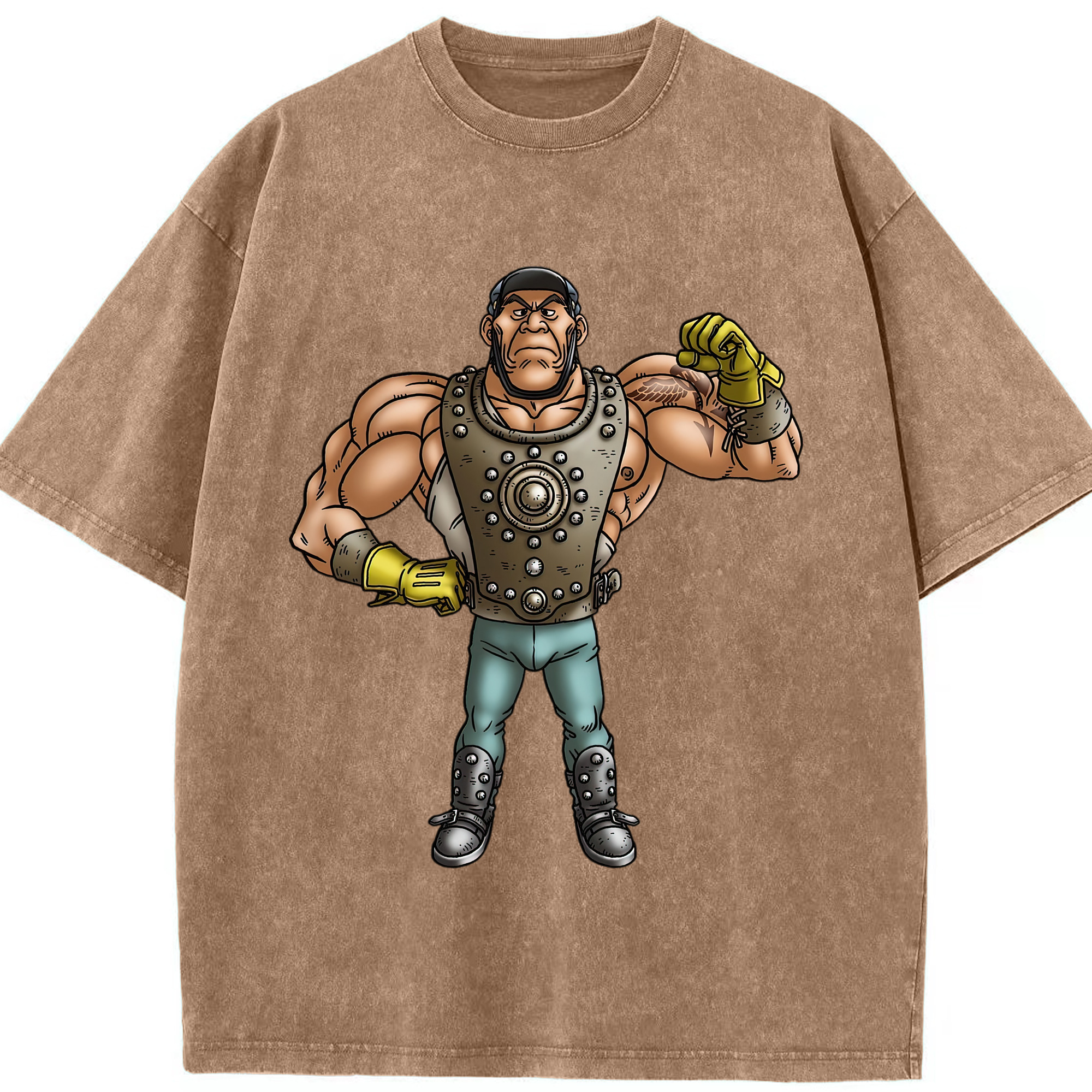 （画像用） ドラゴンクエスト Doragon Kuesuto Dragon Quest 綿100% ヴィンテージ風 半袖Tシャツ（フロントプリント）