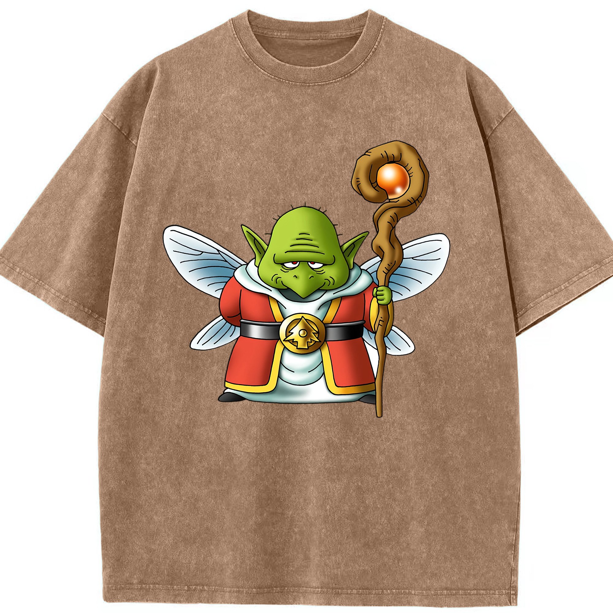 （画像用） ドラゴンクエスト Doragon Kuesuto Dragon Quest 綿100% ヴィンテージ風 半袖Tシャツ（フロントプリント）