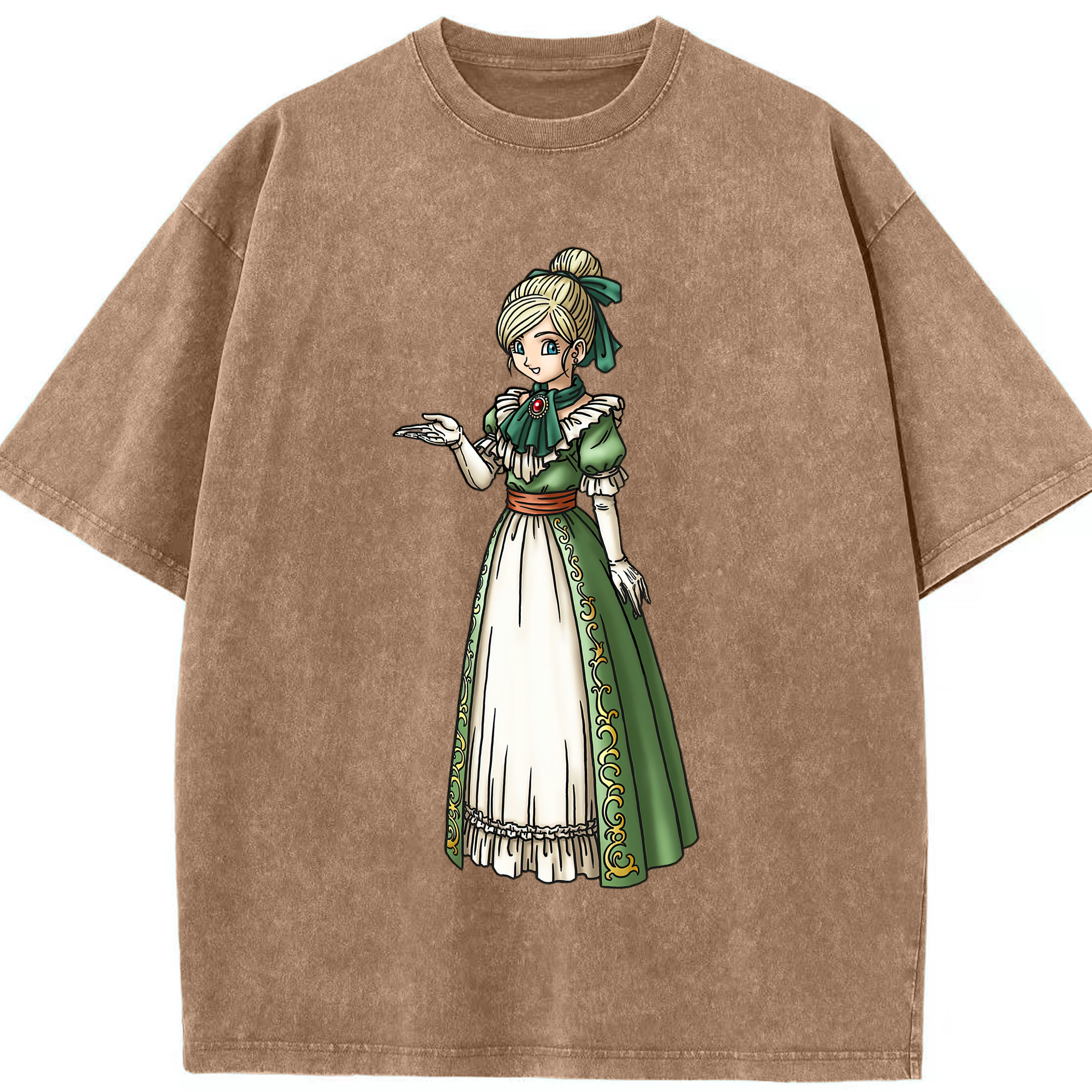 （画像用） ドラゴンクエスト Doragon Kuesuto Dragon Quest 綿100% ヴィンテージ風 半袖Tシャツ（フロントプリント）