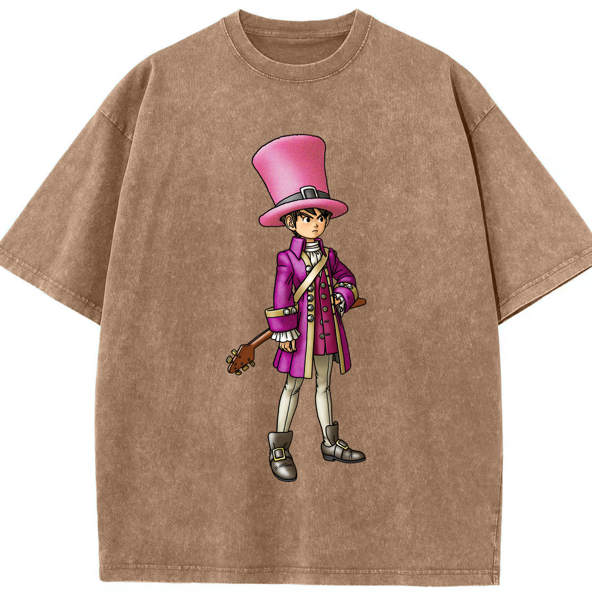 （画像用） ドラゴンクエスト Doragon Kuesuto Dragon Quest 綿100% ヴィンテージ風 半袖Tシャツ（フロントプリント）
