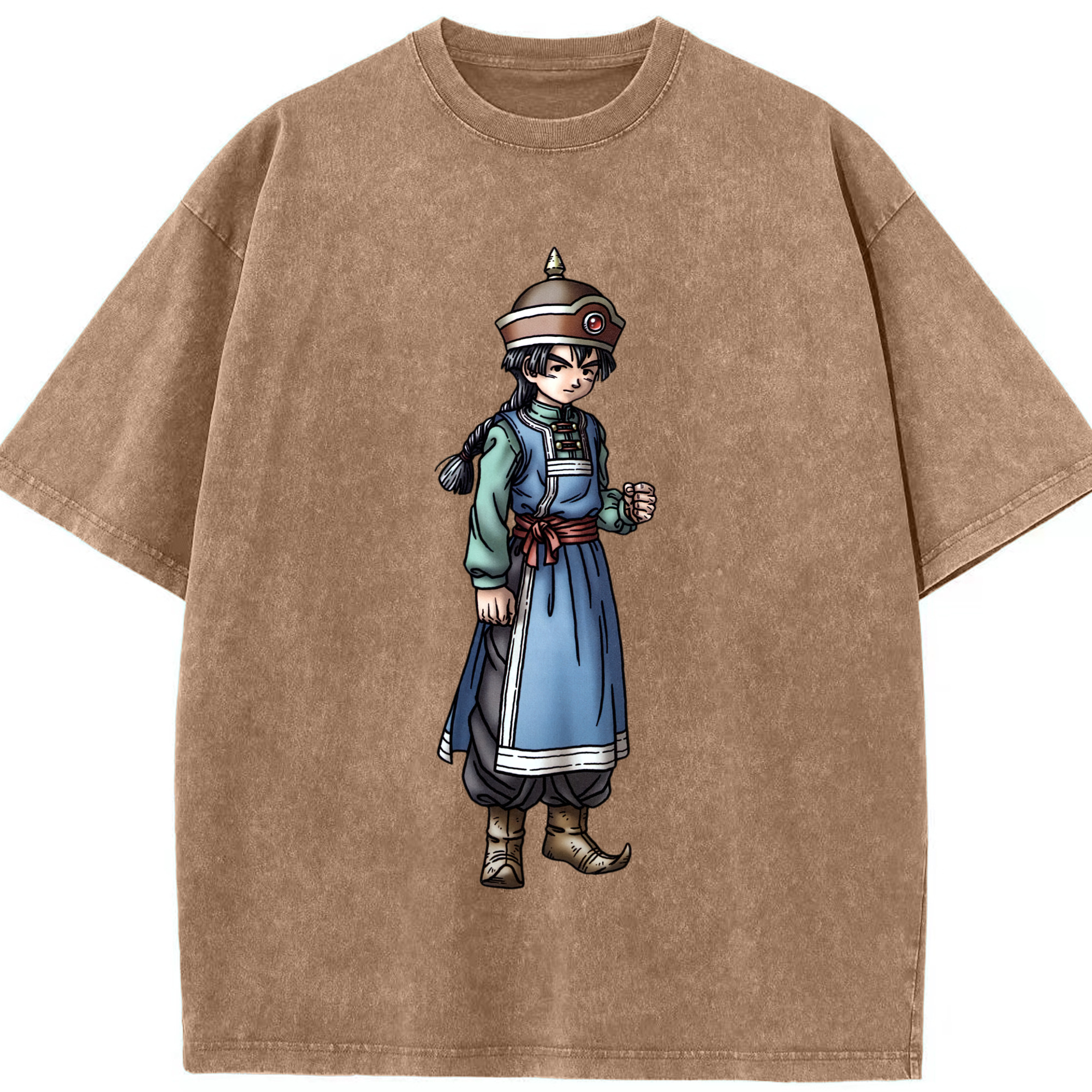 （画像用） ドラゴンクエスト Doragon Kuesuto Dragon Quest 綿100% ヴィンテージ風 半袖Tシャツ（フロントプリント）