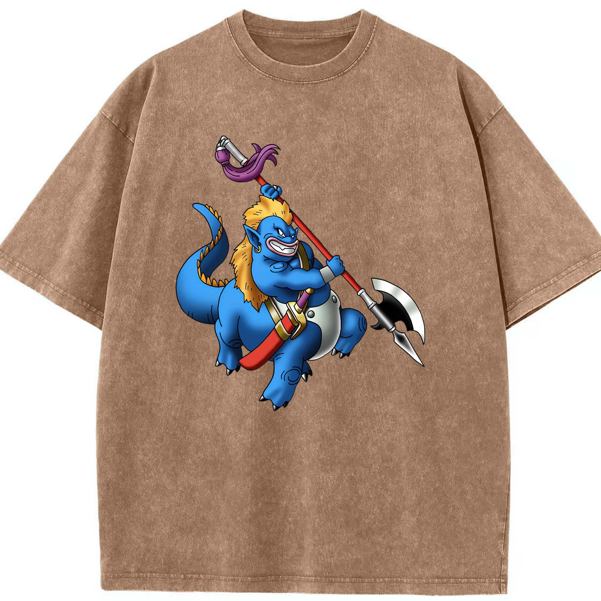 （画像用） ドラゴンクエスト Doragon Kuesuto Dragon Quest 綿100% ヴィンテージ風 半袖Tシャツ（フロントプリント）