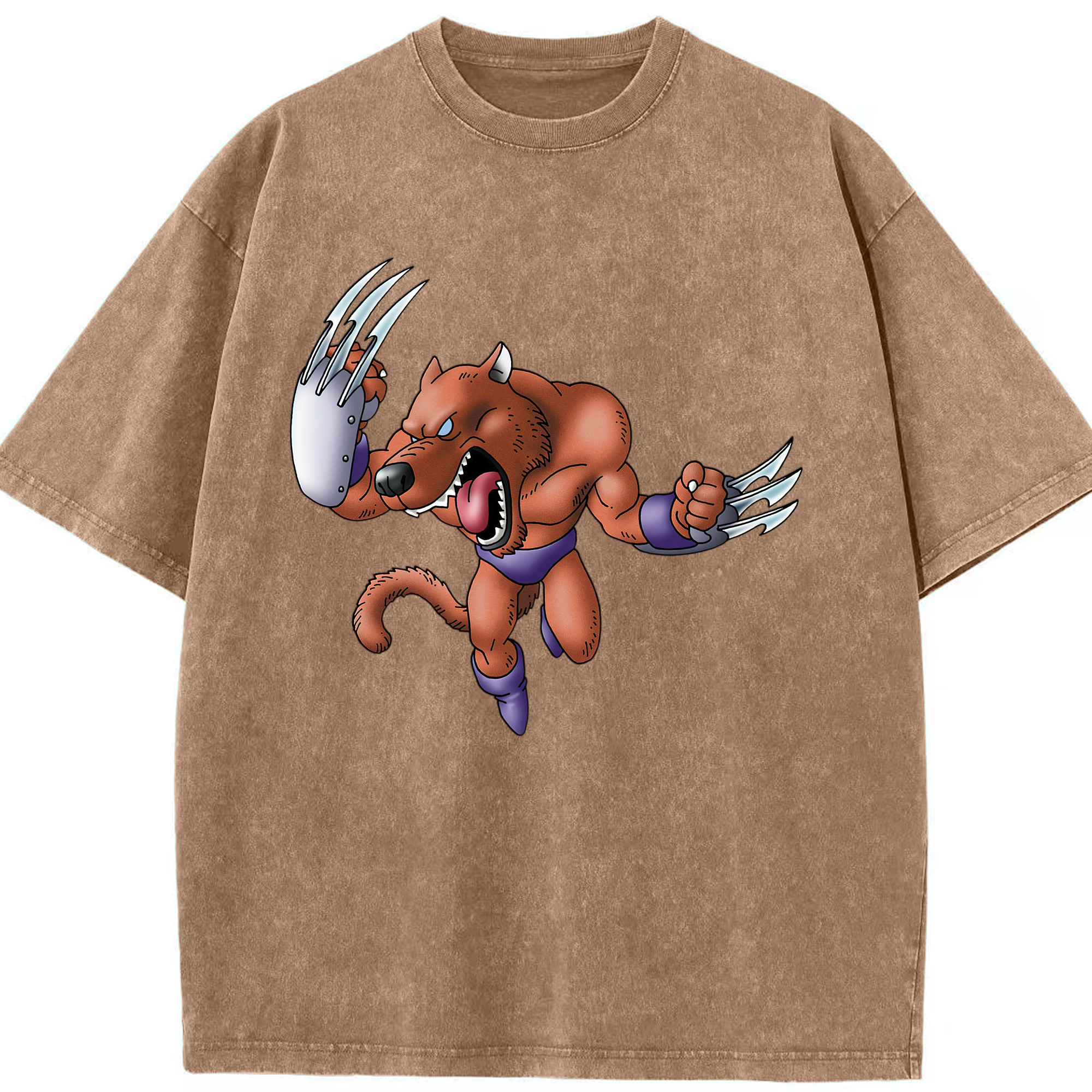 （画像用） ドラゴンクエスト Doragon Kuesuto Dragon Quest 綿100% ヴィンテージ風 半袖Tシャツ（フロントプリント）
