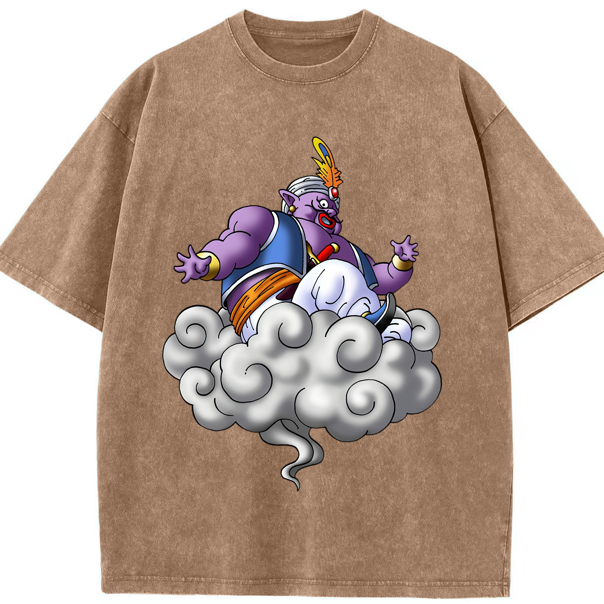 （画像用） ドラゴンクエスト Doragon Kuesuto Dragon Quest 綿100% ヴィンテージ風 半袖Tシャツ（フロントプリント）