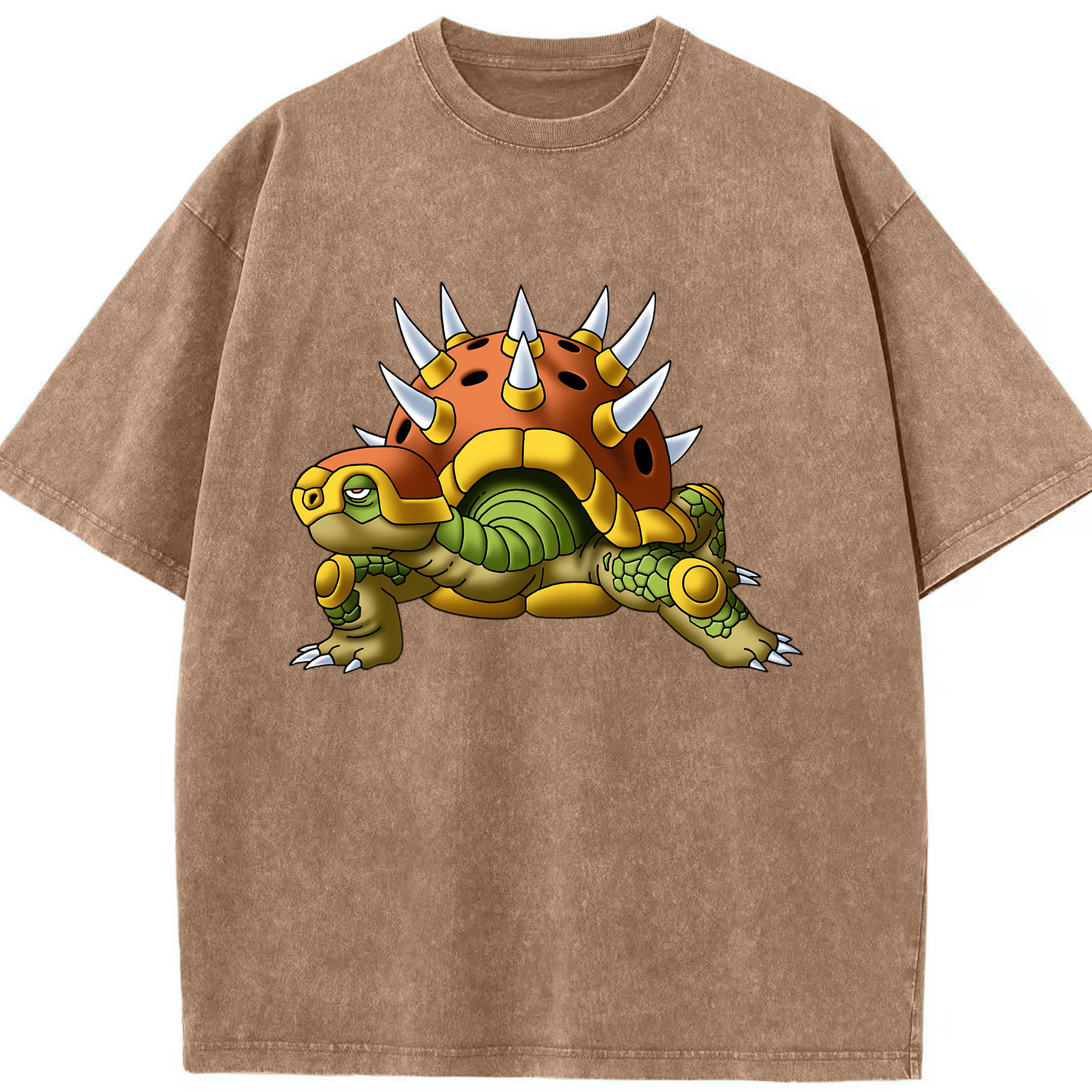 （画像用） ドラゴンクエスト Doragon Kuesuto Dragon Quest 綿100% ヴィンテージ風 半袖Tシャツ（フロントプリント）