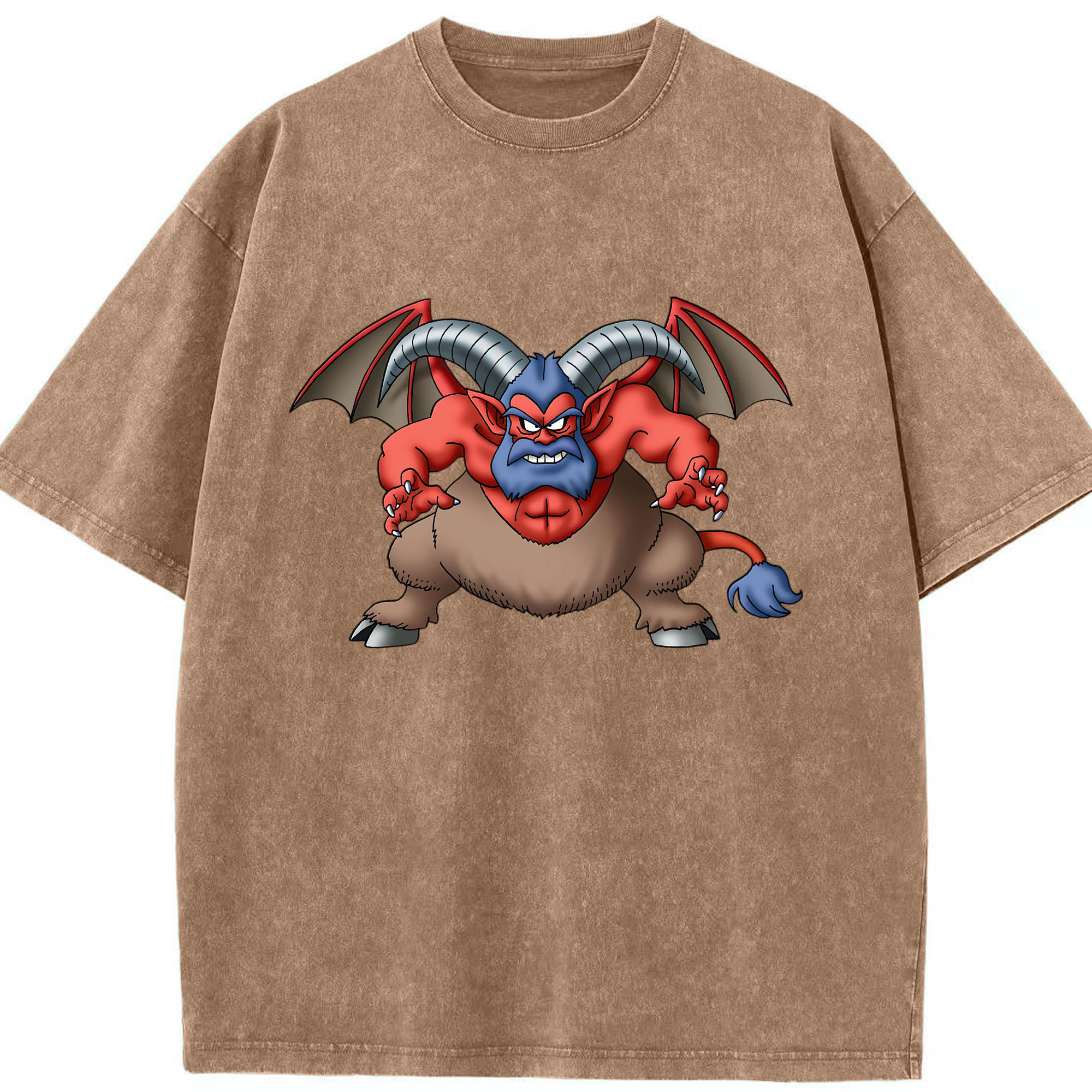 （画像用） ドラゴンクエスト Doragon Kuesuto Dragon Quest 綿100% ヴィンテージ風 半袖Tシャツ（フロントプリント）