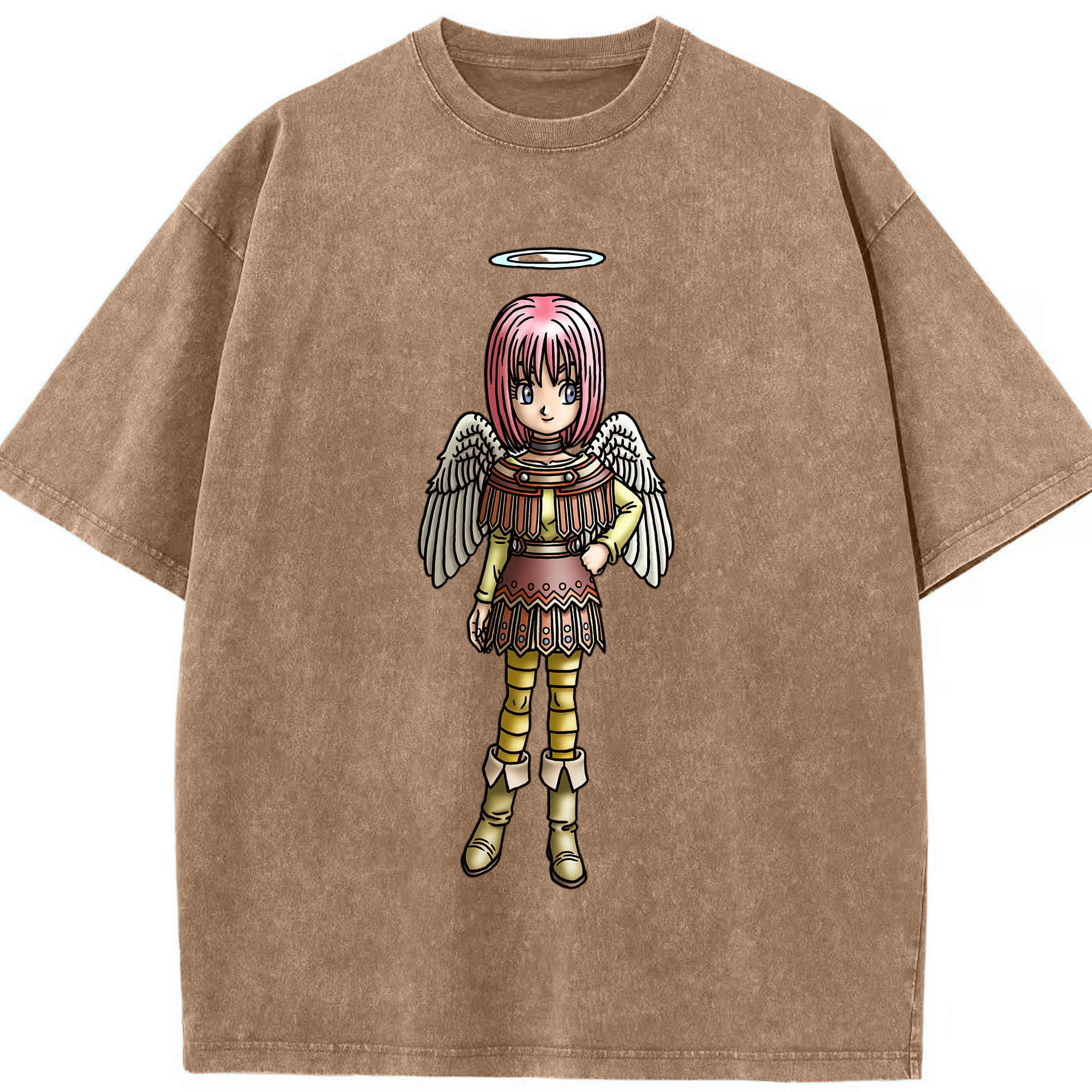 （画像用） ドラゴンクエスト Doragon Kuesuto Dragon Quest 綿100% ヴィンテージ風 半袖Tシャツ（フロントプリント）