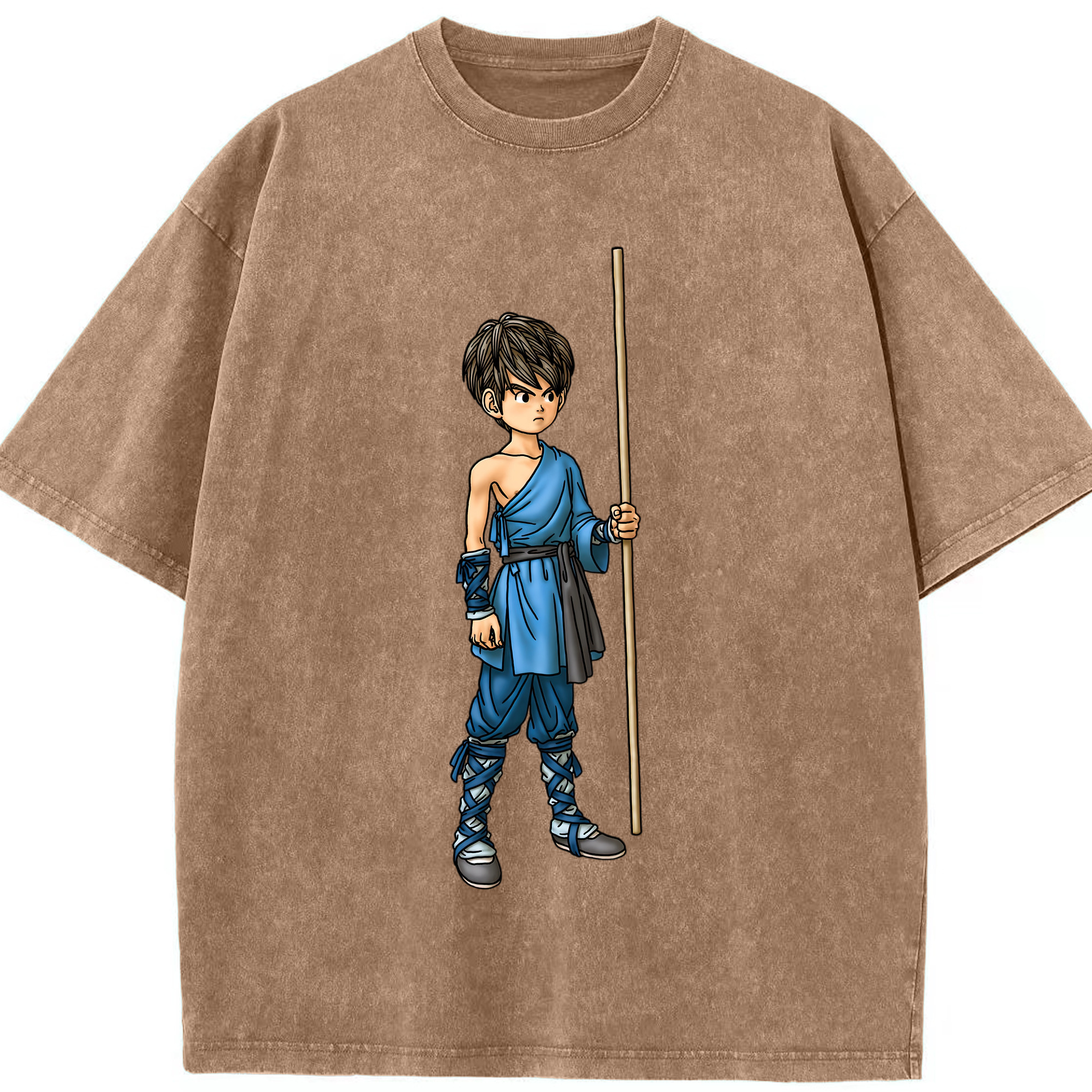 （画像用） ドラゴンクエスト Doragon Kuesuto Dragon Quest 綿100% ヴィンテージ風 半袖Tシャツ（フロントプリント）