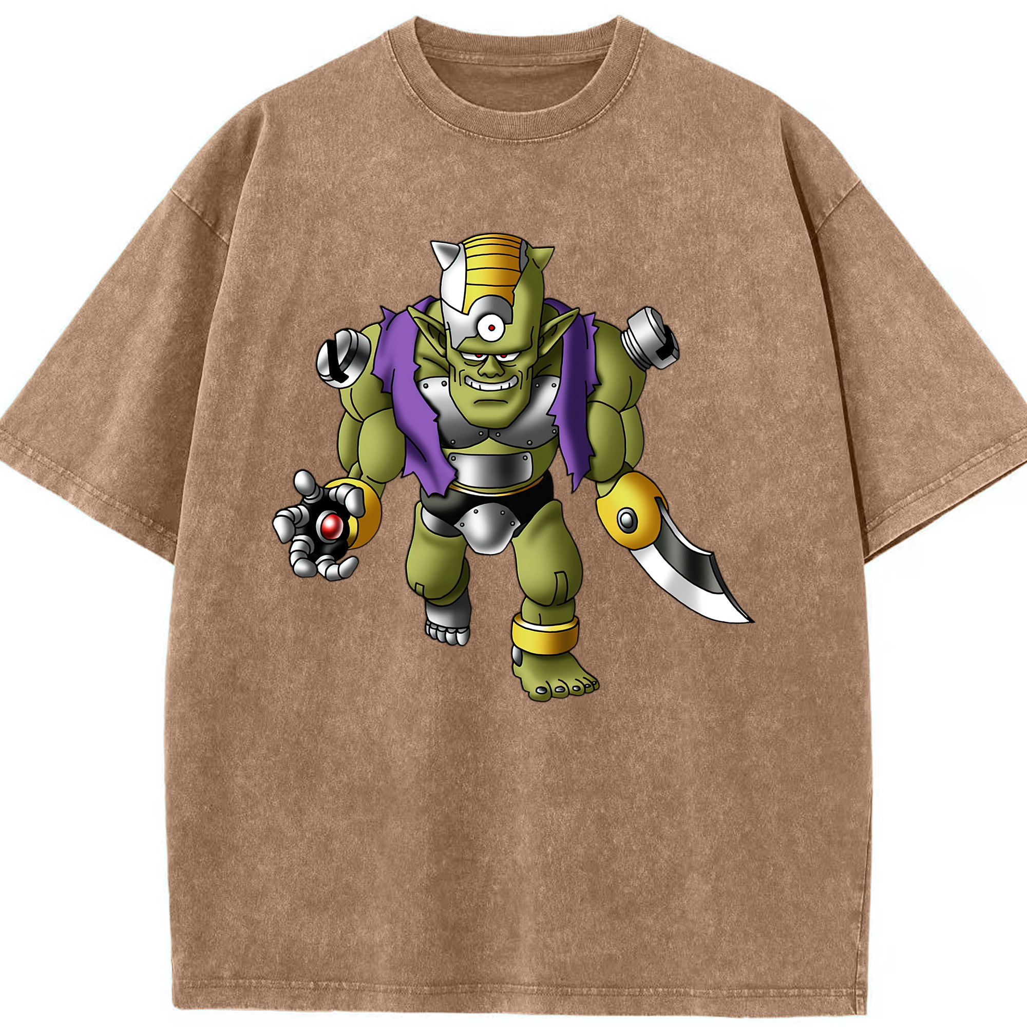 （画像用） ドラゴンクエスト Doragon Kuesuto Dragon Quest 綿100% ヴィンテージ風 半袖Tシャツ（フロントプリント）